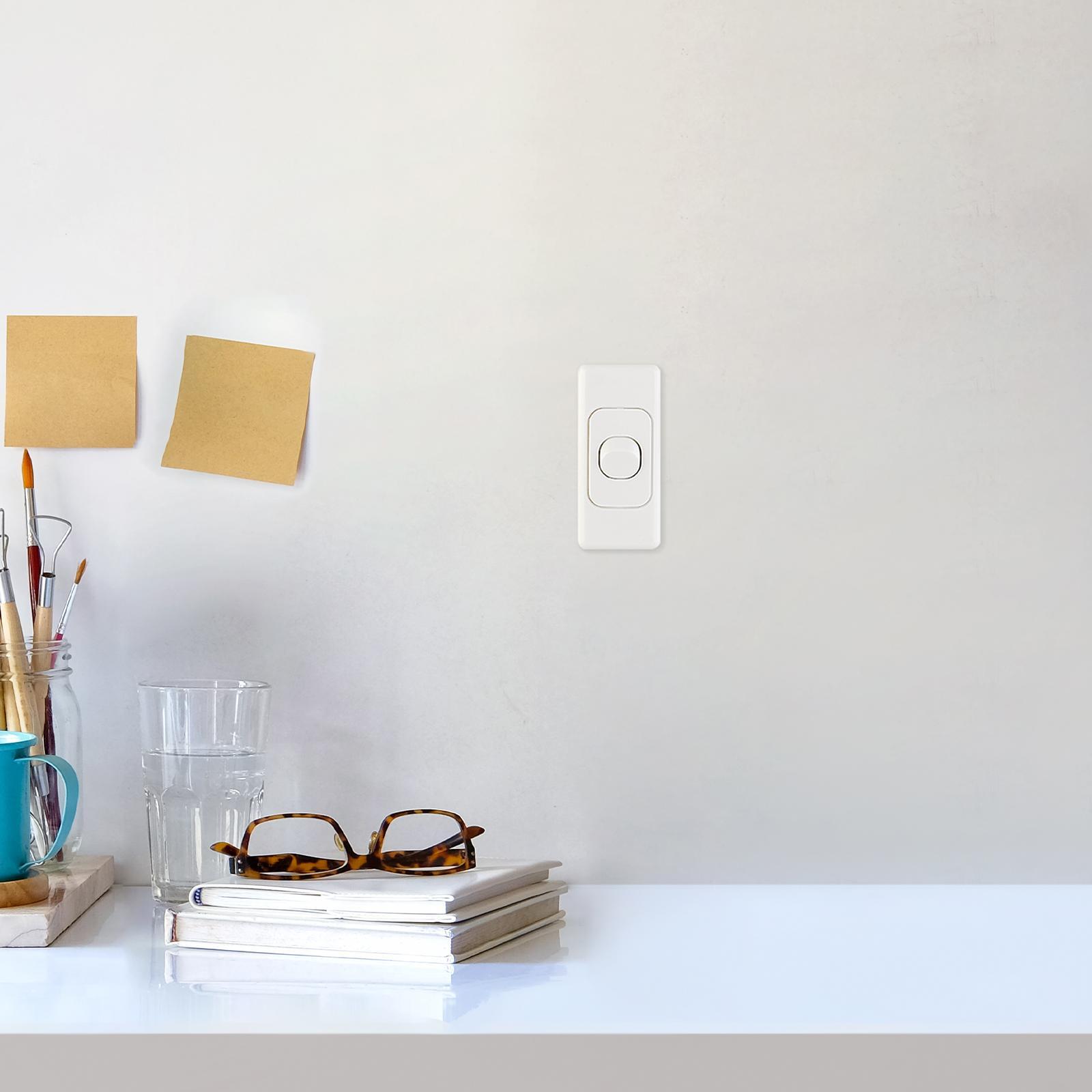 DETA Single Architrave Switch - White 3 DETA Single Architrave Switch - White