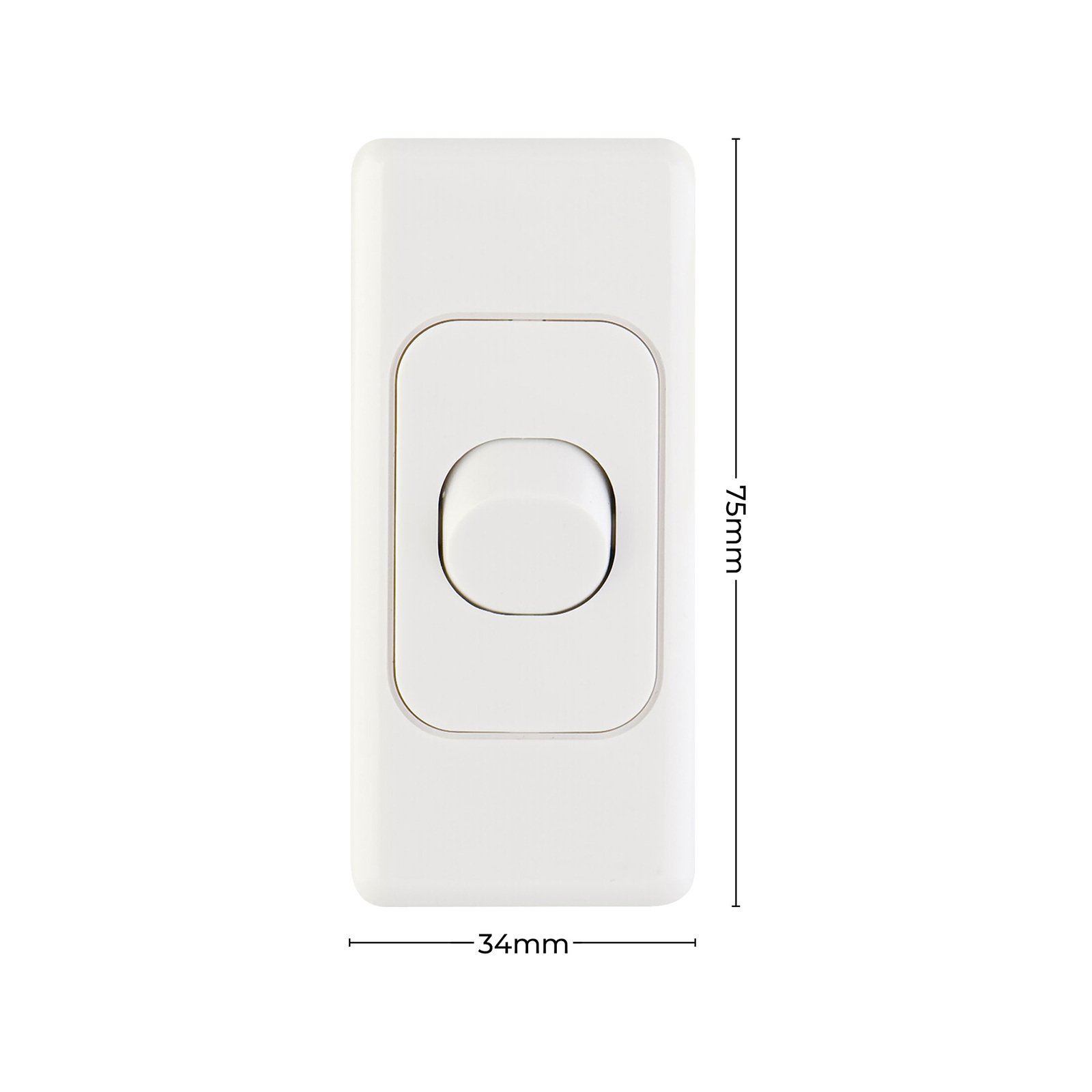 DETA Single Architrave Switch - White 4 DETA Single Architrave Switch - White