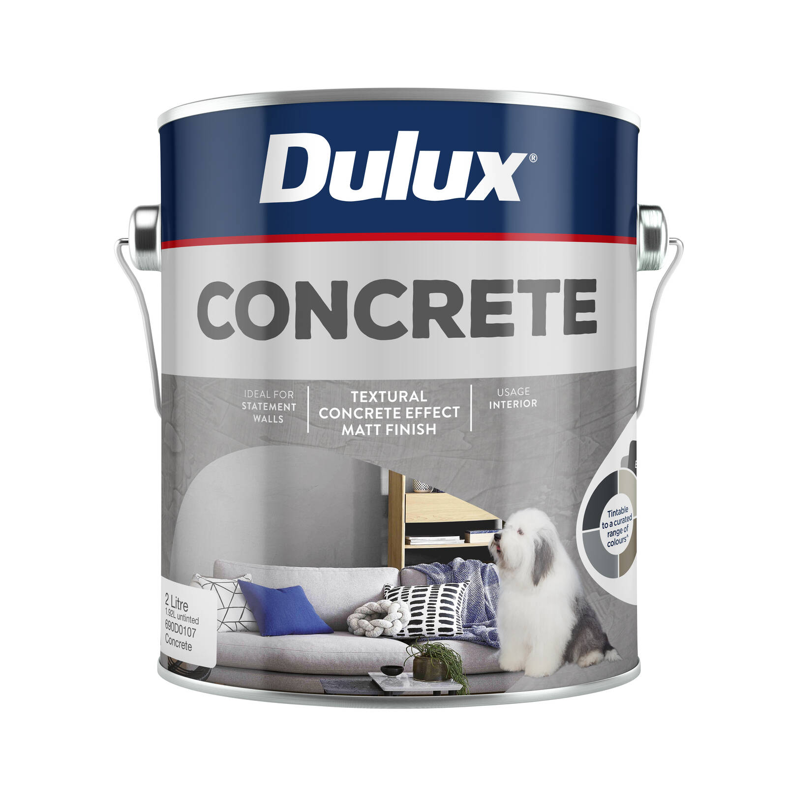 Dulux 2L Concrete Design Effect Paint