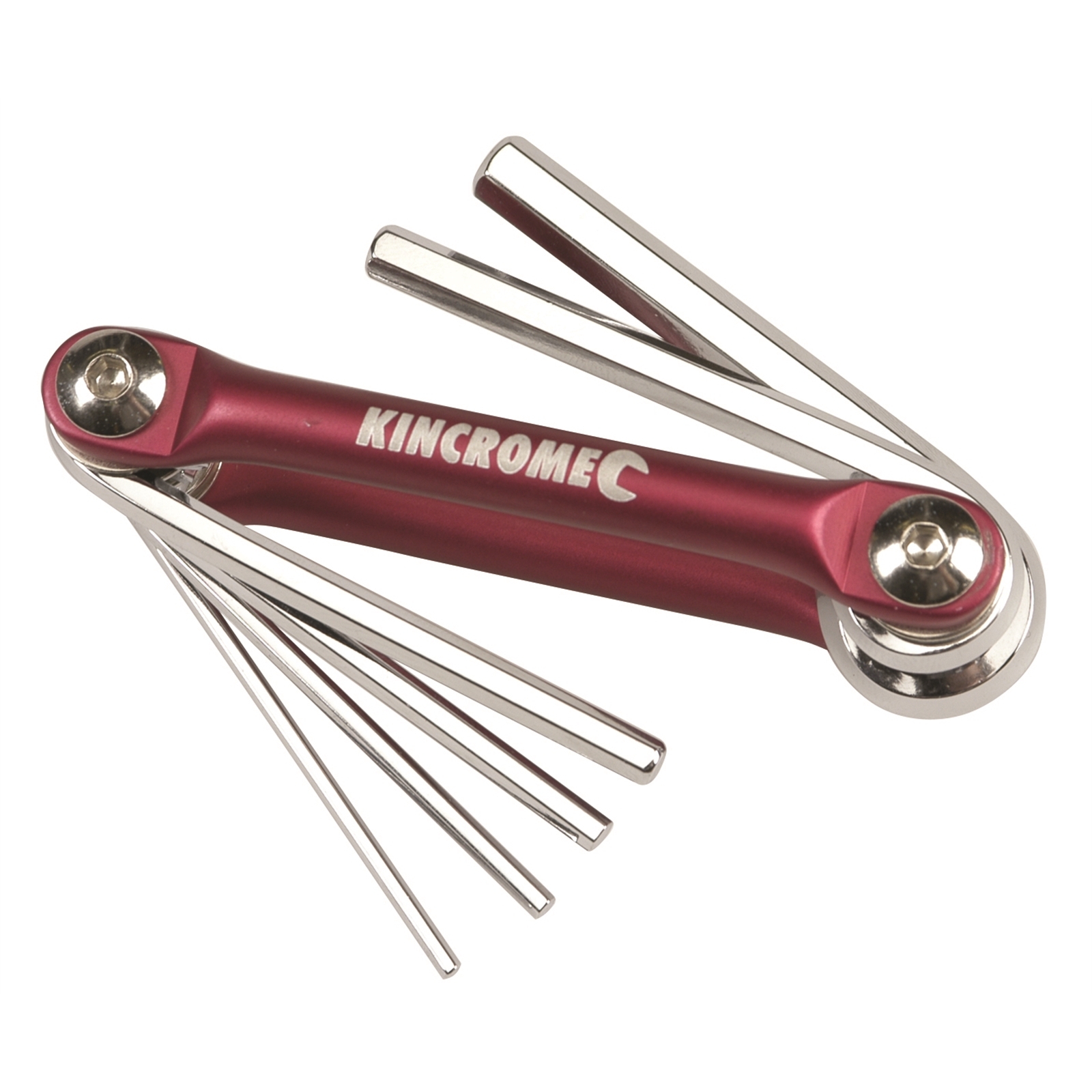 Kincrome 6 Piece Red Folding Imperial Hex Key Set