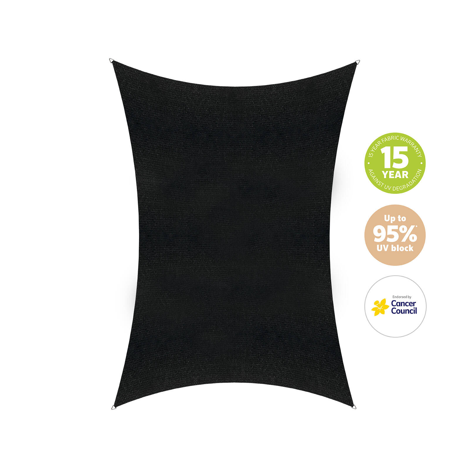 Coolaroo 5 x 3m Rectangle Graphite Commercial Grade 4 Coolaroo 5 x 3m Rectangle Graphite Commercial Grade