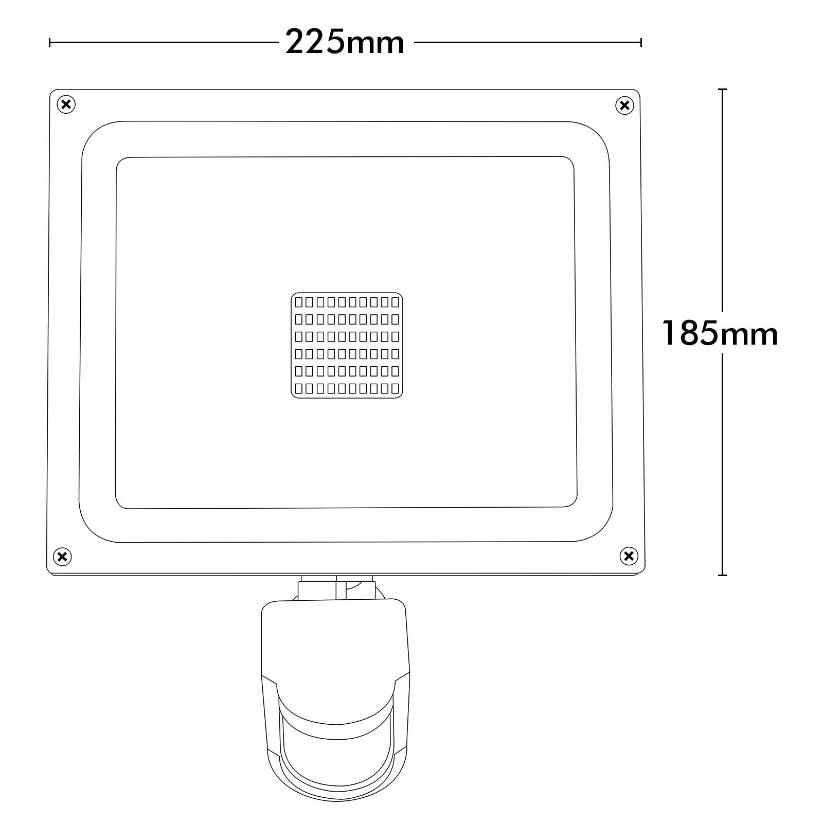 Brilliant 30W Grey Ranger III DIY LED Sensor Flood Light