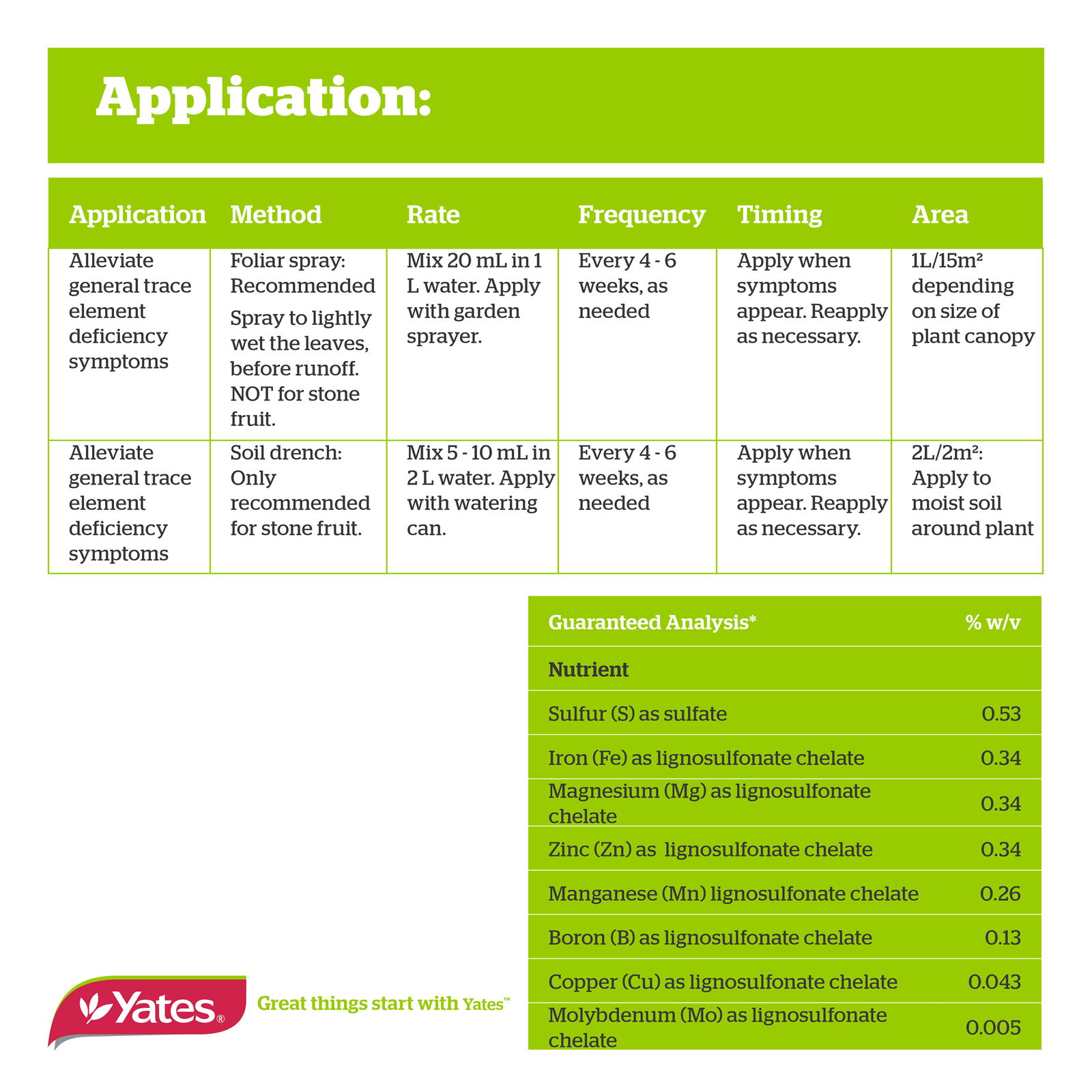 Yates 500ml Health Tonic Trace Element Chelates
