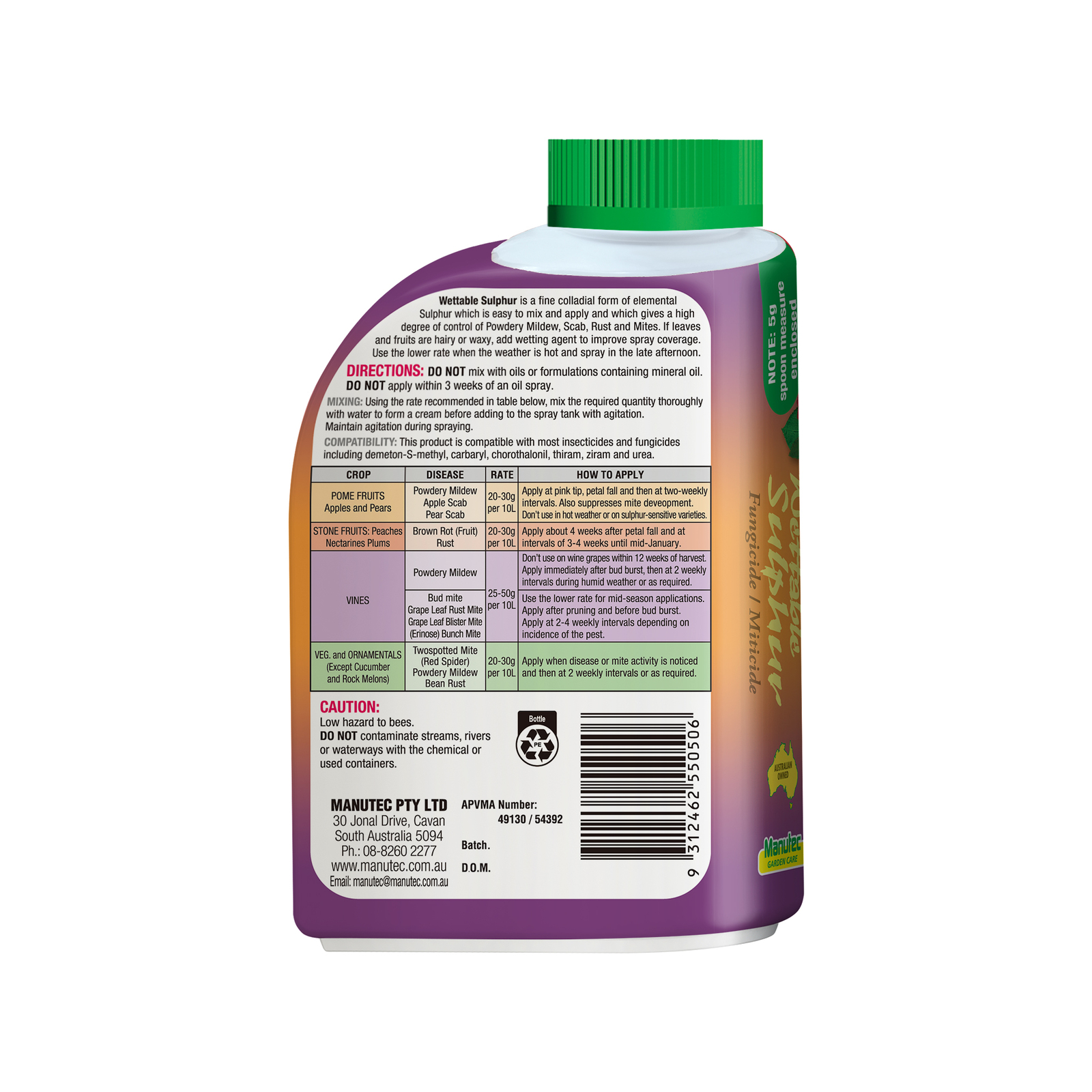 Manutec 500g Wettable Sulphur