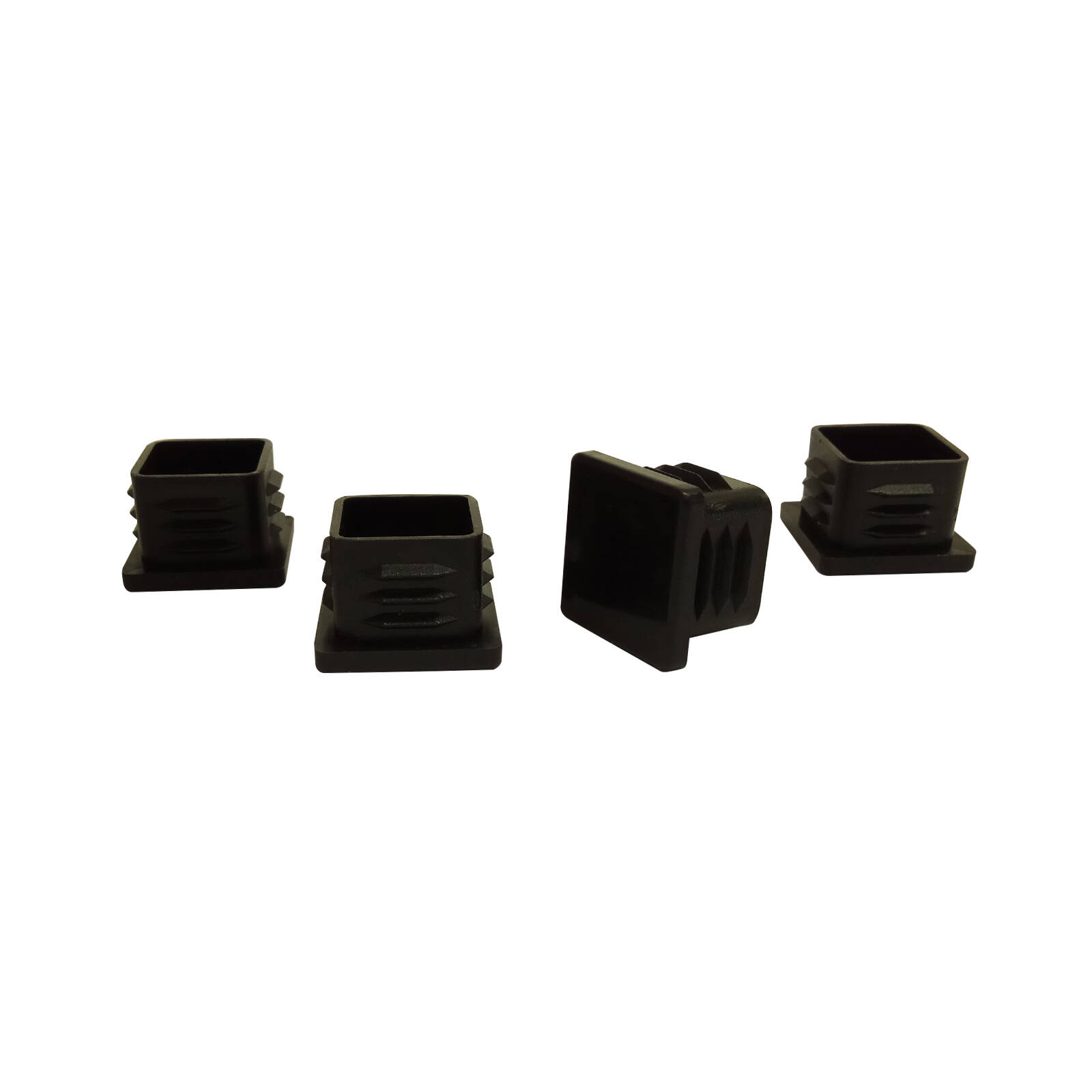 Surface Gard 22mm Black Square Plastic Internal Chair Tip - 4 Pack