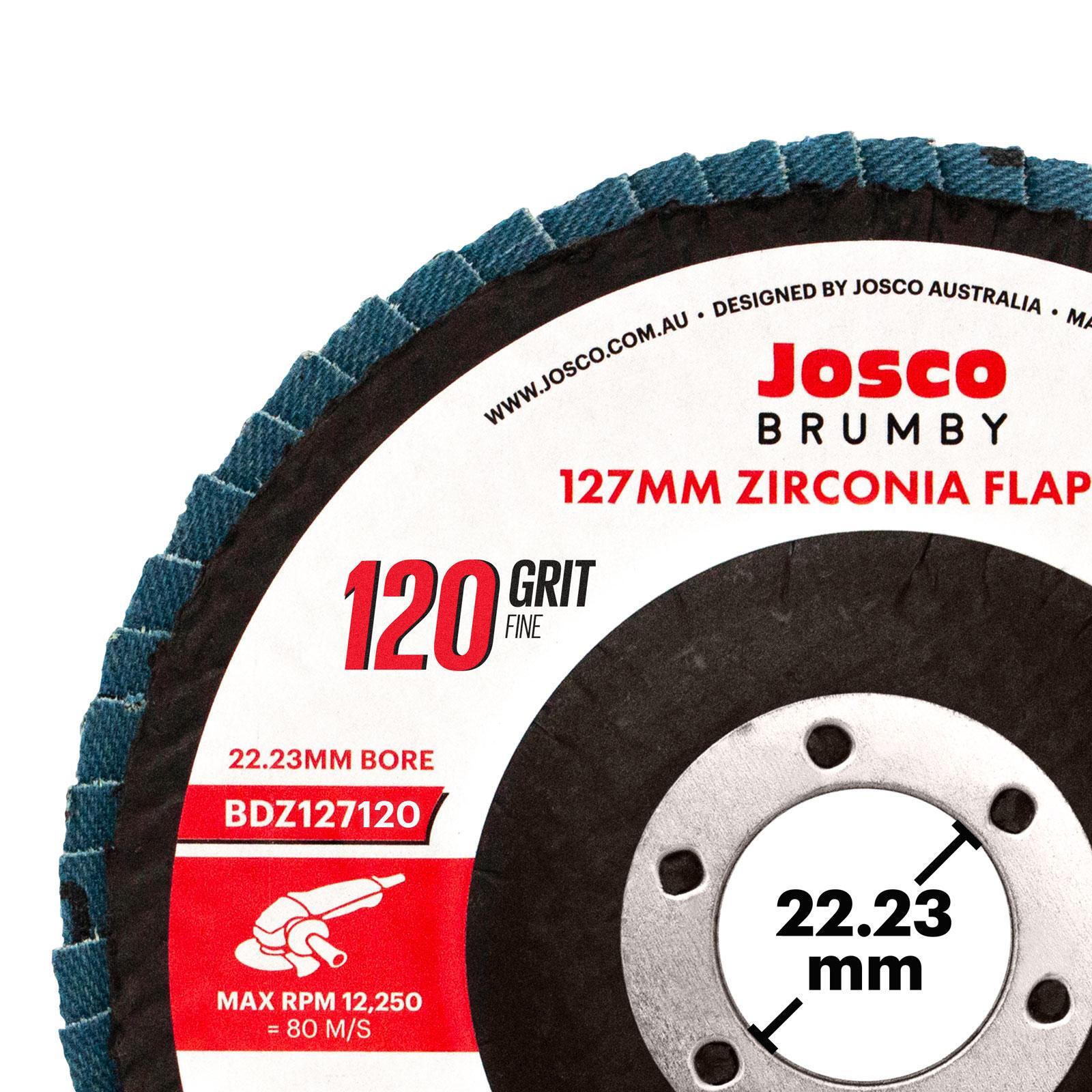 Josco 125mm 120g Extra Fine Abrasive Flap Disc 4 Josco 125mm 120g Extra Fine Abrasive Flap Disc