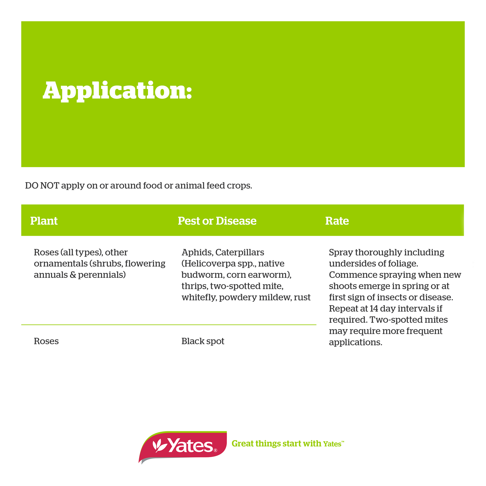 Yates 750mL Ready To Use Rose Gun Black Spot And Insect Killer