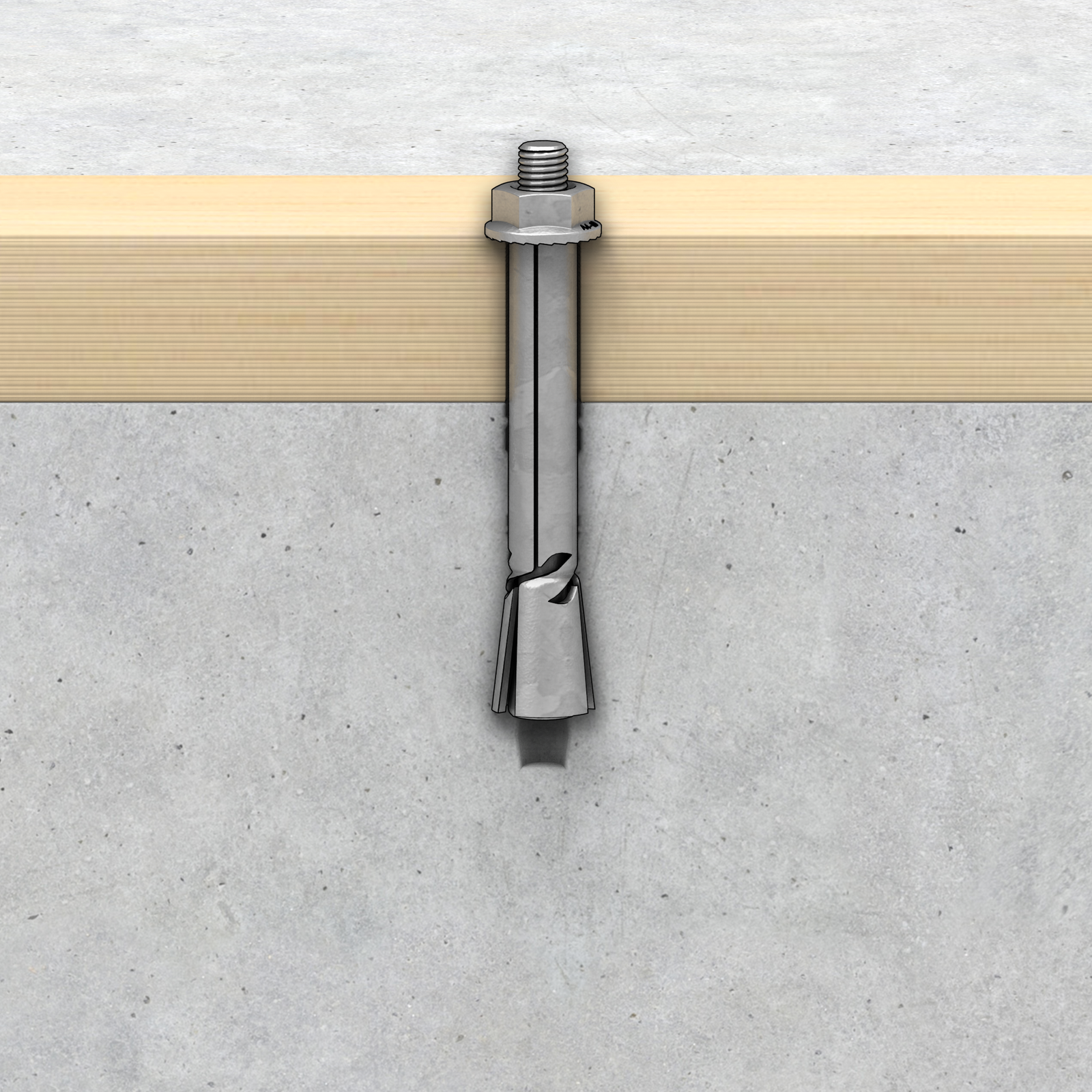 Ramset 10 x 100mm Galvanised DynaBolt Plus Hex Nut Bolt - 25 Pack