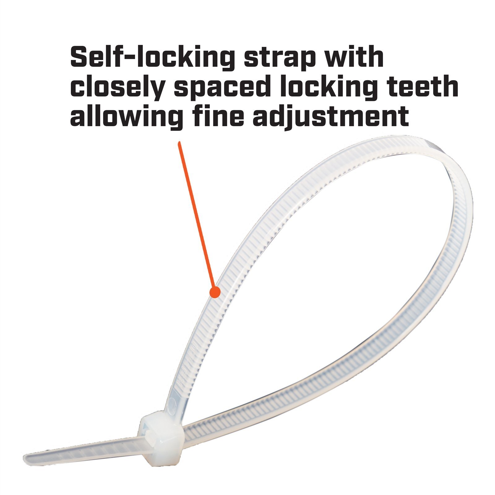 Crescent 100mm x 2.5mm Natural Premium Cable Ties - 100 Pack 4 Crescent 100mm x 2.5mm Natural Premium Cable Ties - 100 Pack