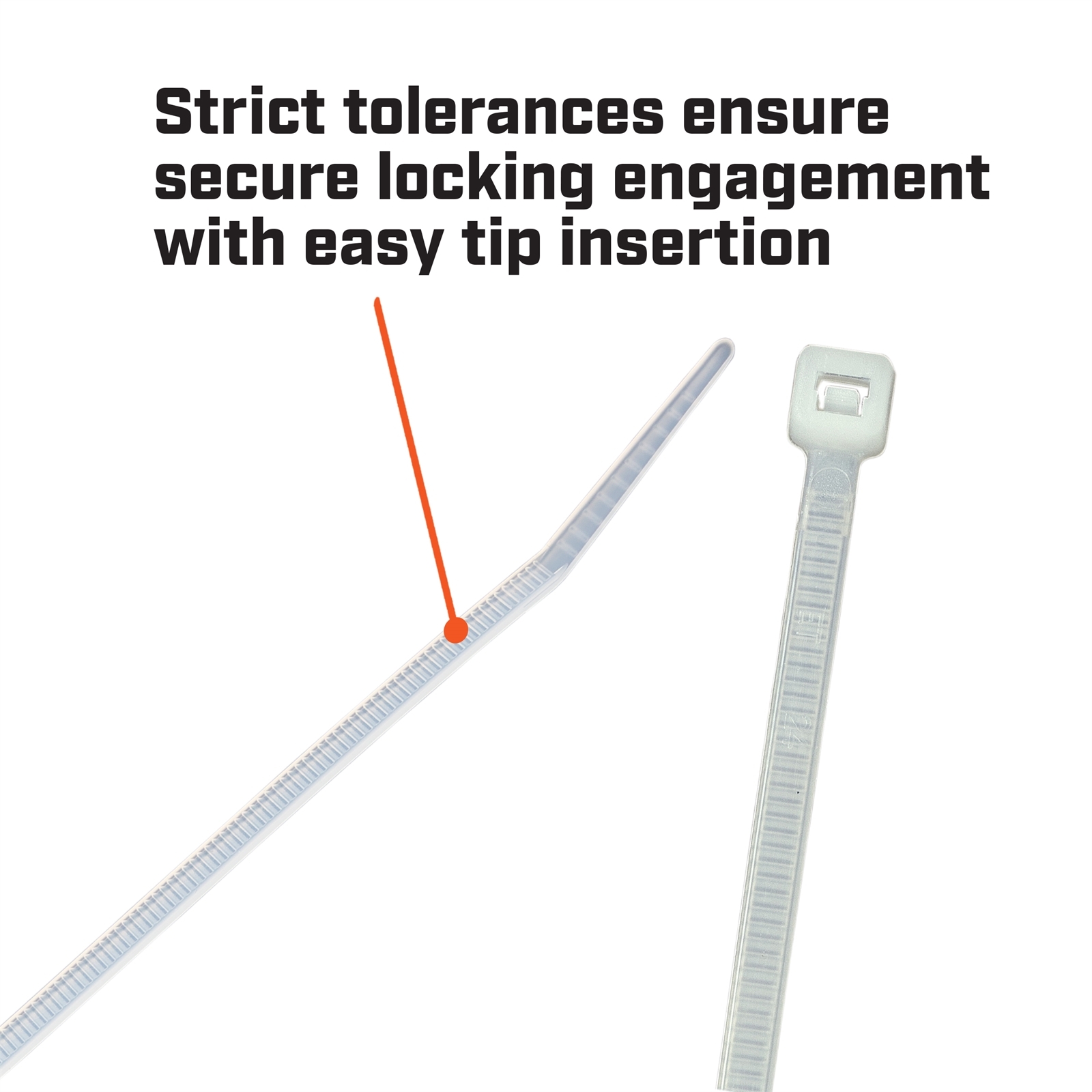 Crescent 100mm x 2.5mm Natural Premium Cable Ties - 100 Pack 6 Crescent 100mm x 2.5mm Natural Premium Cable Ties - 100 Pack