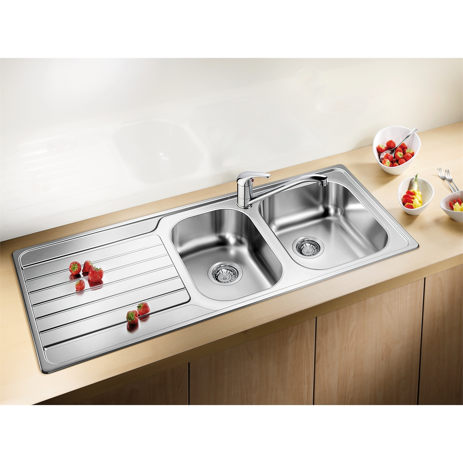 Blanco 1160mm Stainless Steel Dinas 8S Right Hand Bowl Sink