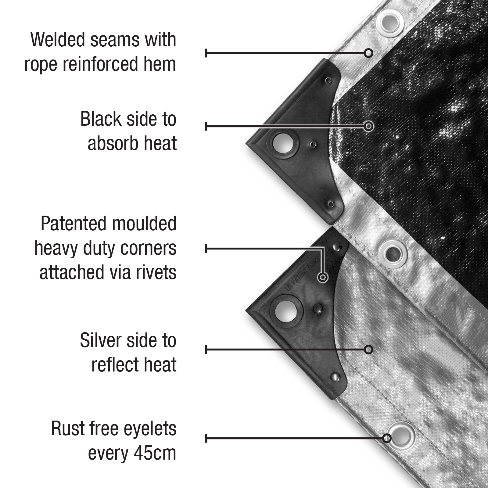 Polytuf 10.9 x 12.2m Extra Heavy Duty Tarpaulin 3 Polytuf 10.9 x 12.2m Extra Heavy Duty Tarpaulin