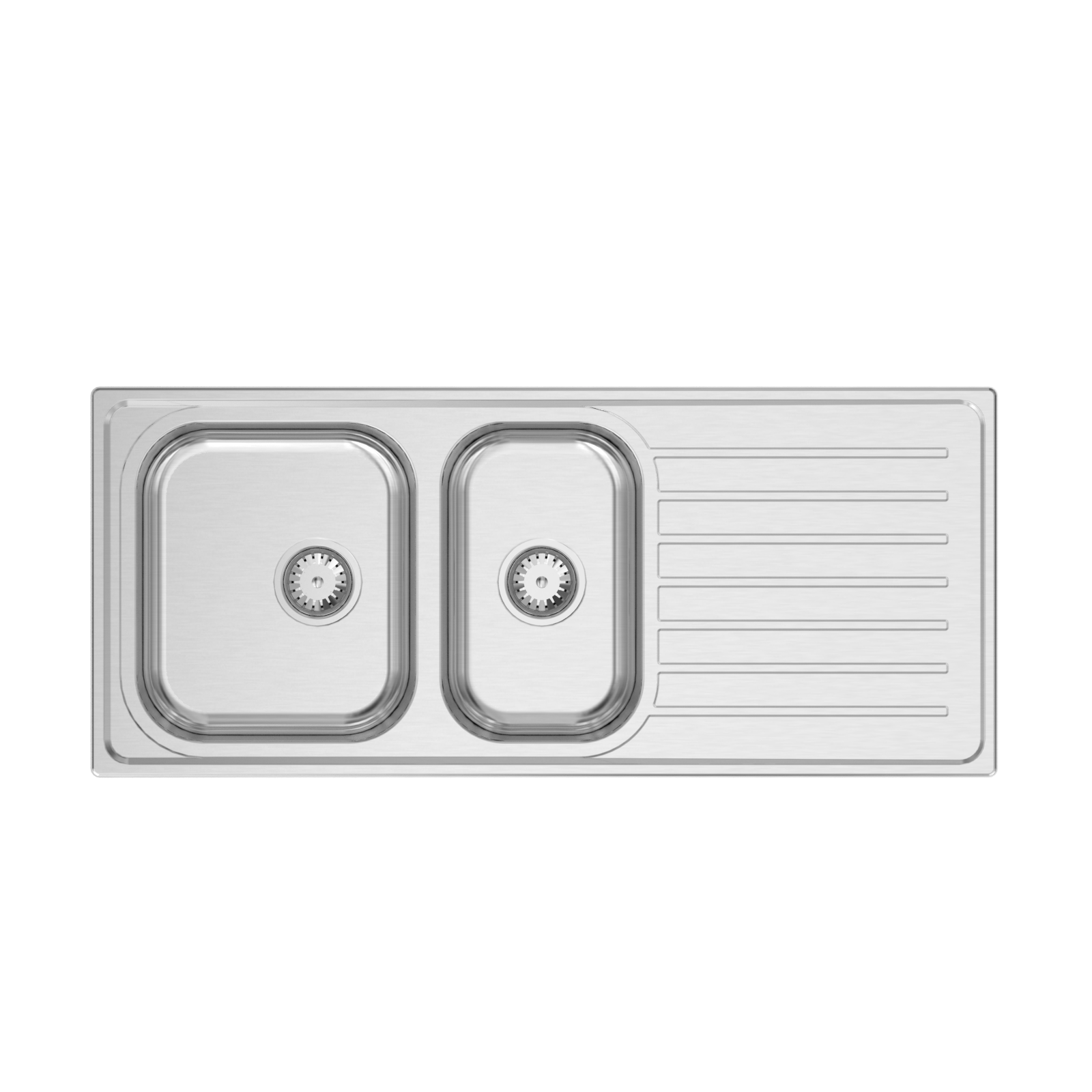 Abey Euronox LH Double Bowl Stainless Steel Sink With Drainer