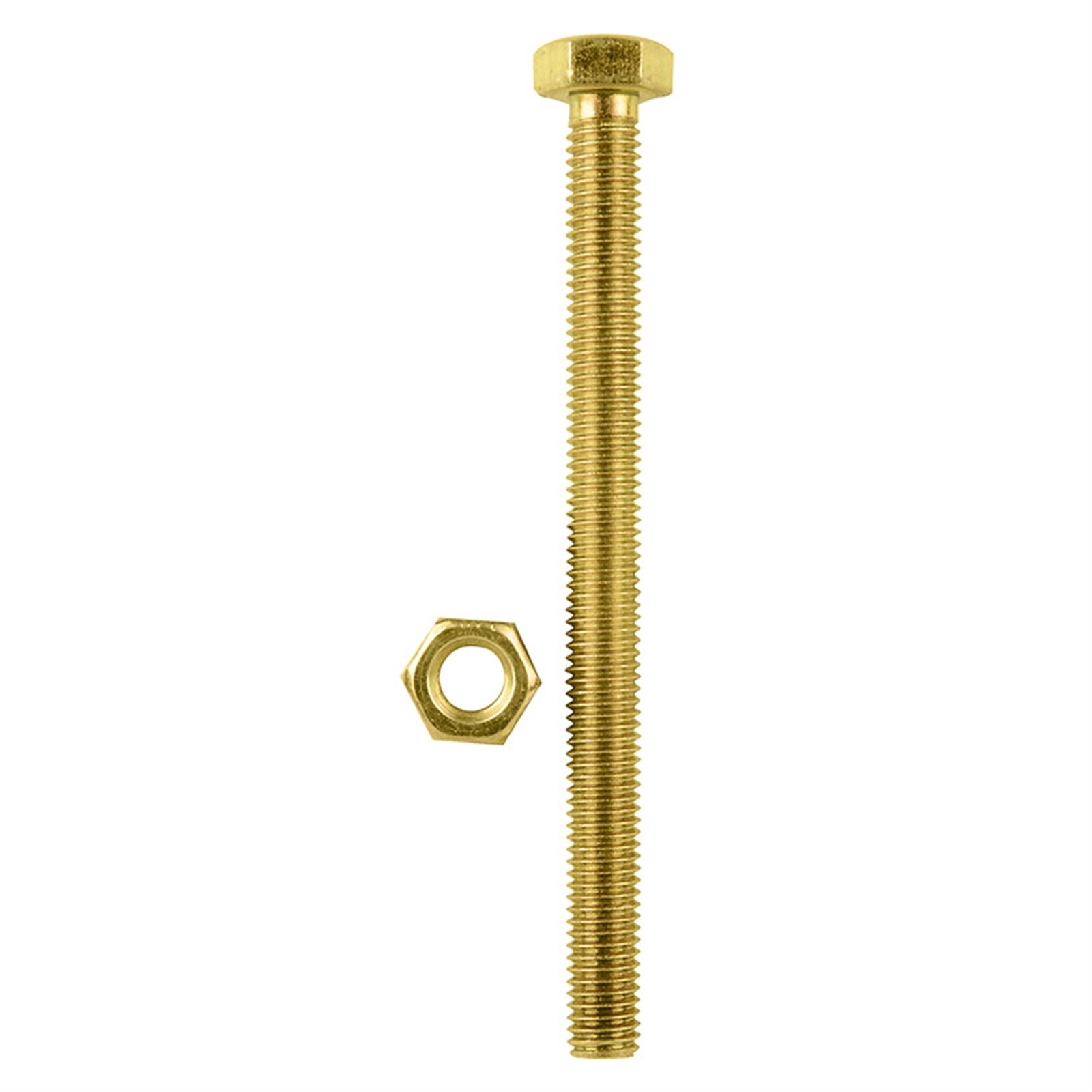 Pinnacle M8 x 100mm Yellow Zinc Hi Tensile Hex Bolt And Nut - 2 Pack