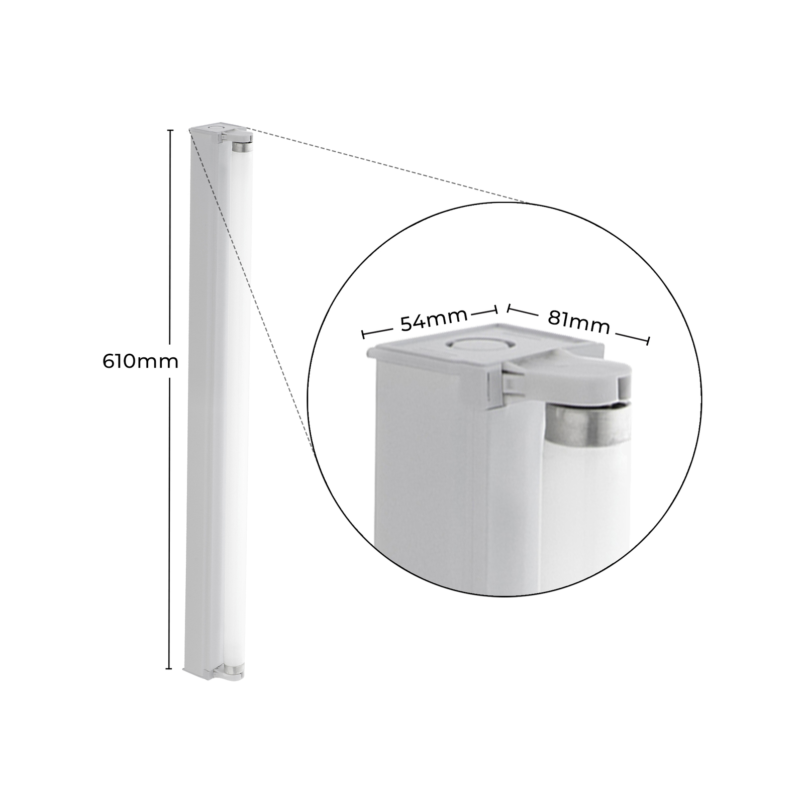 Deta 18W Single Bare Fluorescent Batten Light