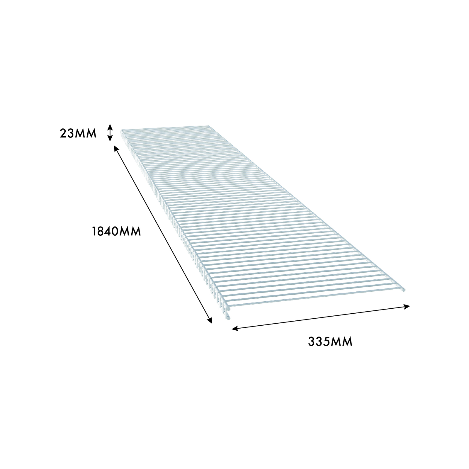 Flexi Storage Home Solutions 1840 x 335mm White Double Slot Front Wire Shelf 'A' 4 Flexi Storage Home Solutions 1840 x 335mm White Double Slot Front Wire Shelf 'A'
