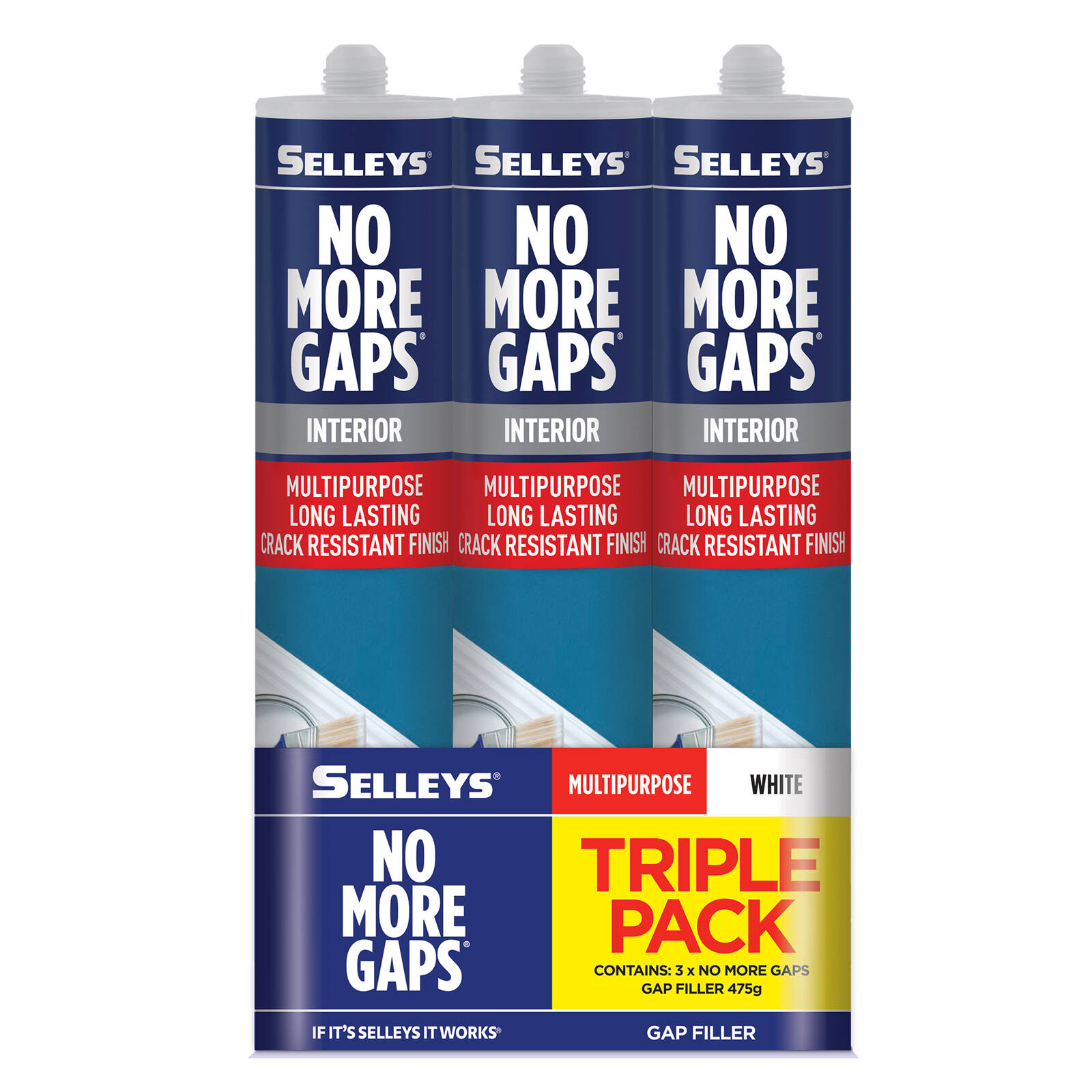 Selleys 475g No More Gaps Interior Multipurpose Gap Filler - 3 Pack