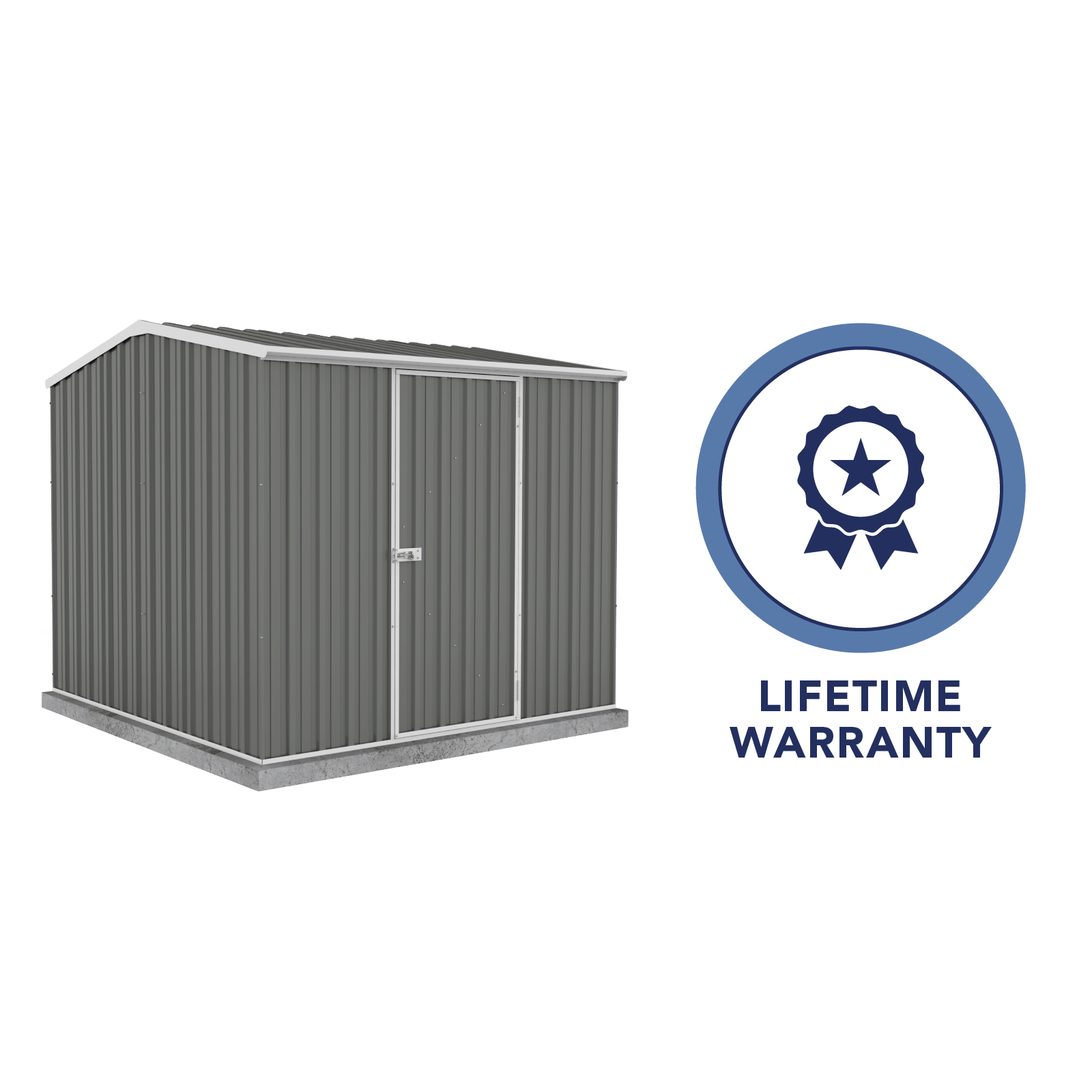 Absco Sheds 2.26 x 2.26 x 2.0m Woodland Grey Premier Single Door Garden Shed