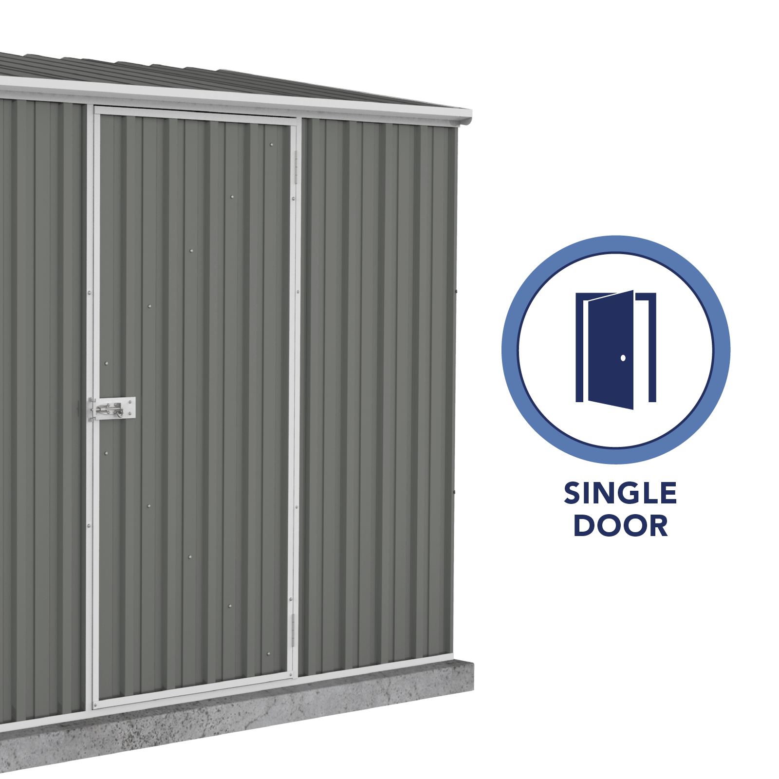 Absco Sheds 2.26 x 2.26 x 2.0m Woodland Grey Premier Single Door Garden Shed