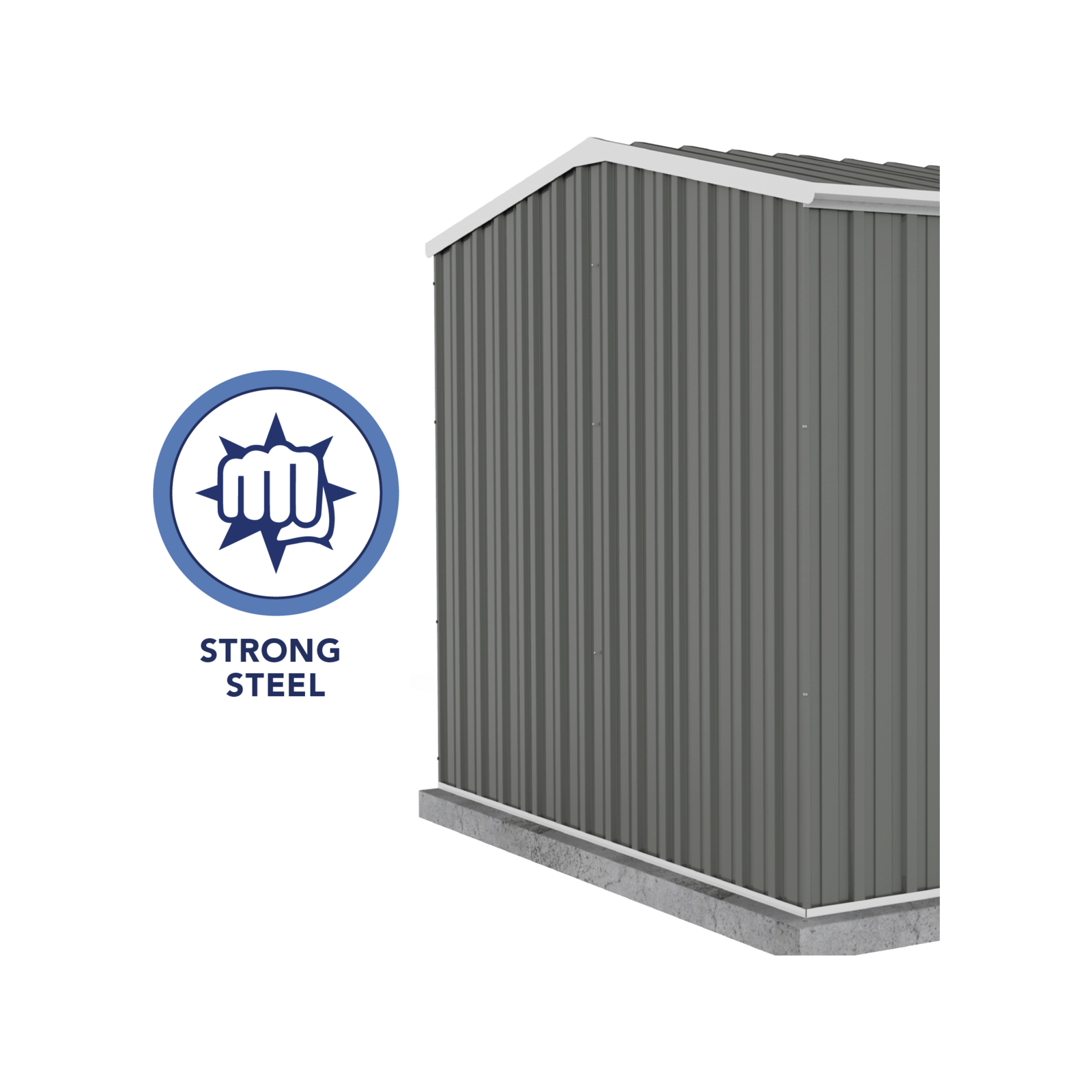 Absco Sheds 2.26 x 2.26 x 2.0m Woodland Grey Premier Single Door Garden Shed