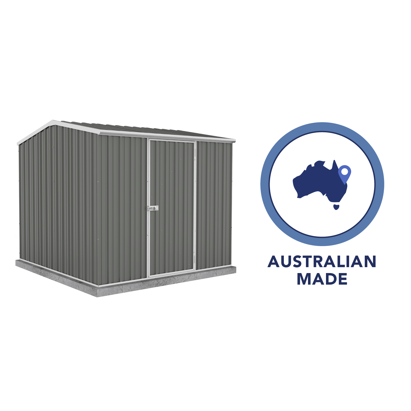 Absco Sheds 2.26 x 2.26 x 2.0m Woodland Grey Premier Single Door Garden Shed