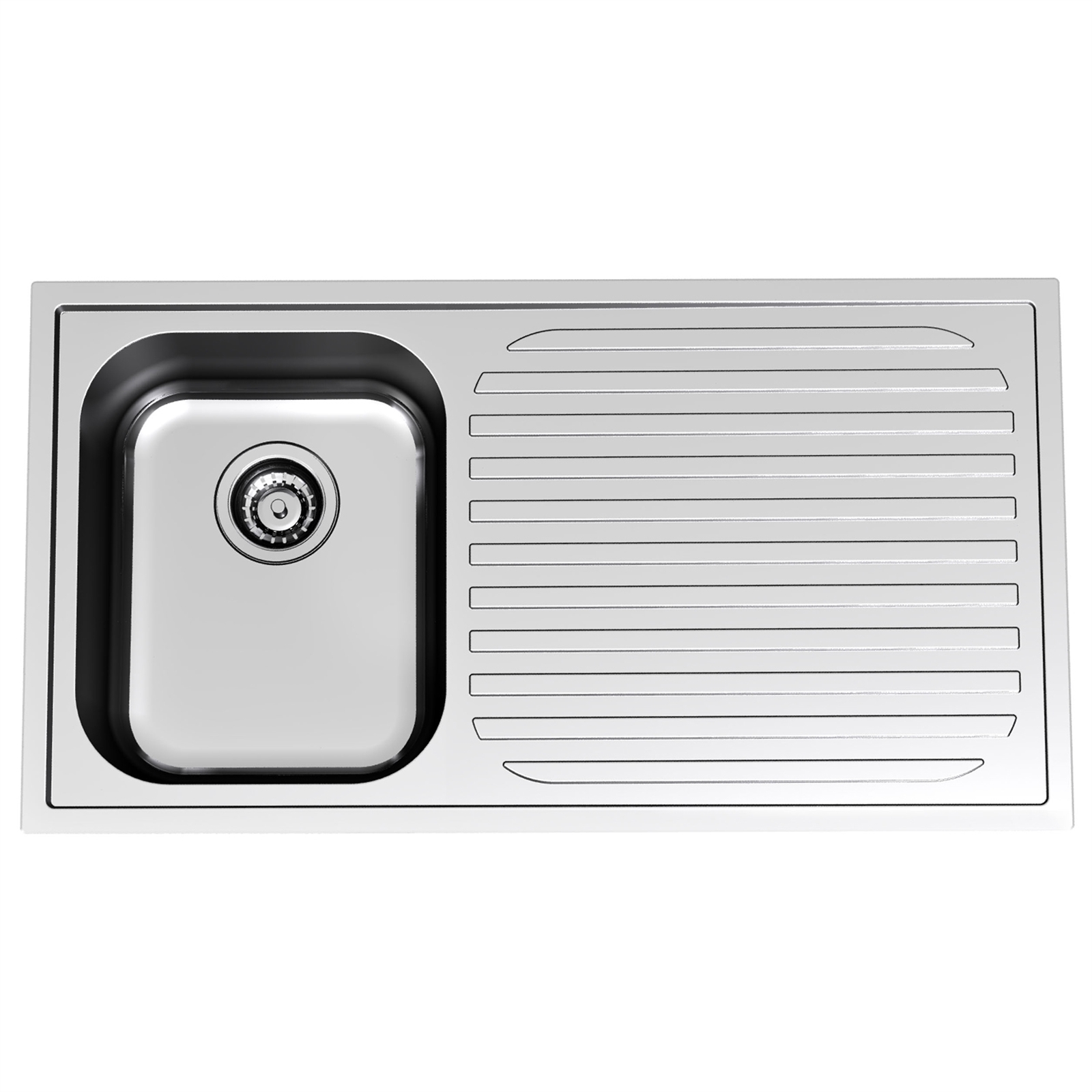 Clark Monaco Single Left Hand Bowl Sink with No Tap Hole