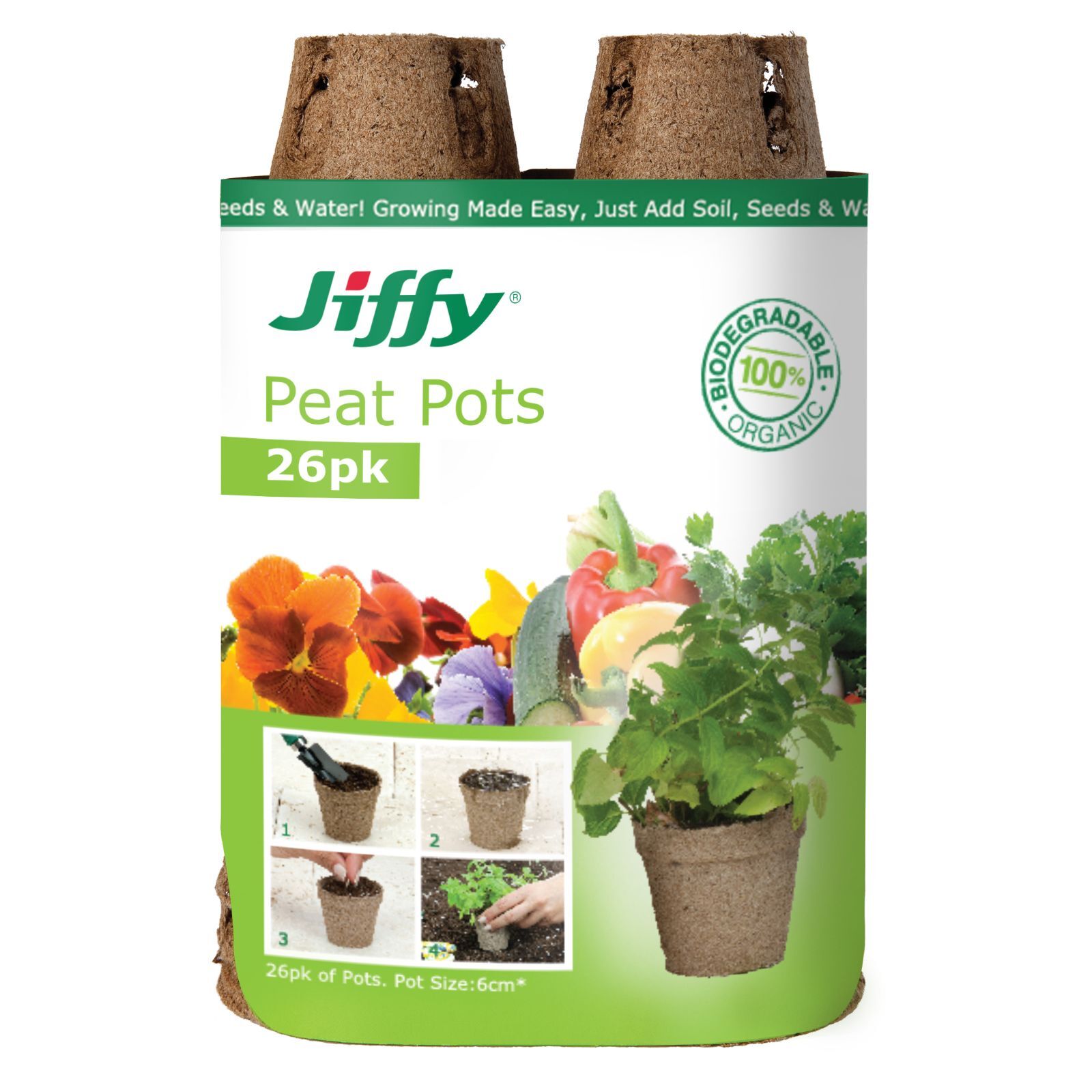 Mr Fothergill's 60mm Jiffy Round Peat Pot - 26 Pack