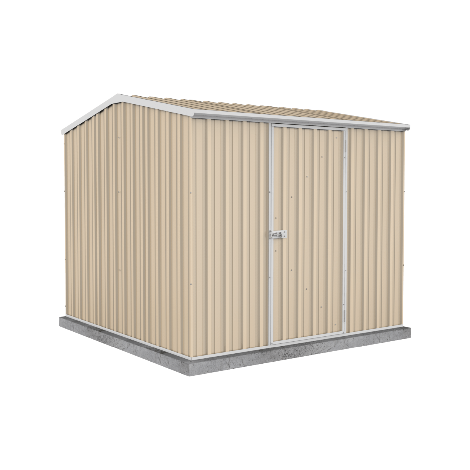 Absco Sheds 2.26 x 2.26 x 2.0m Classic Cream Premier Single Door Garden Shed