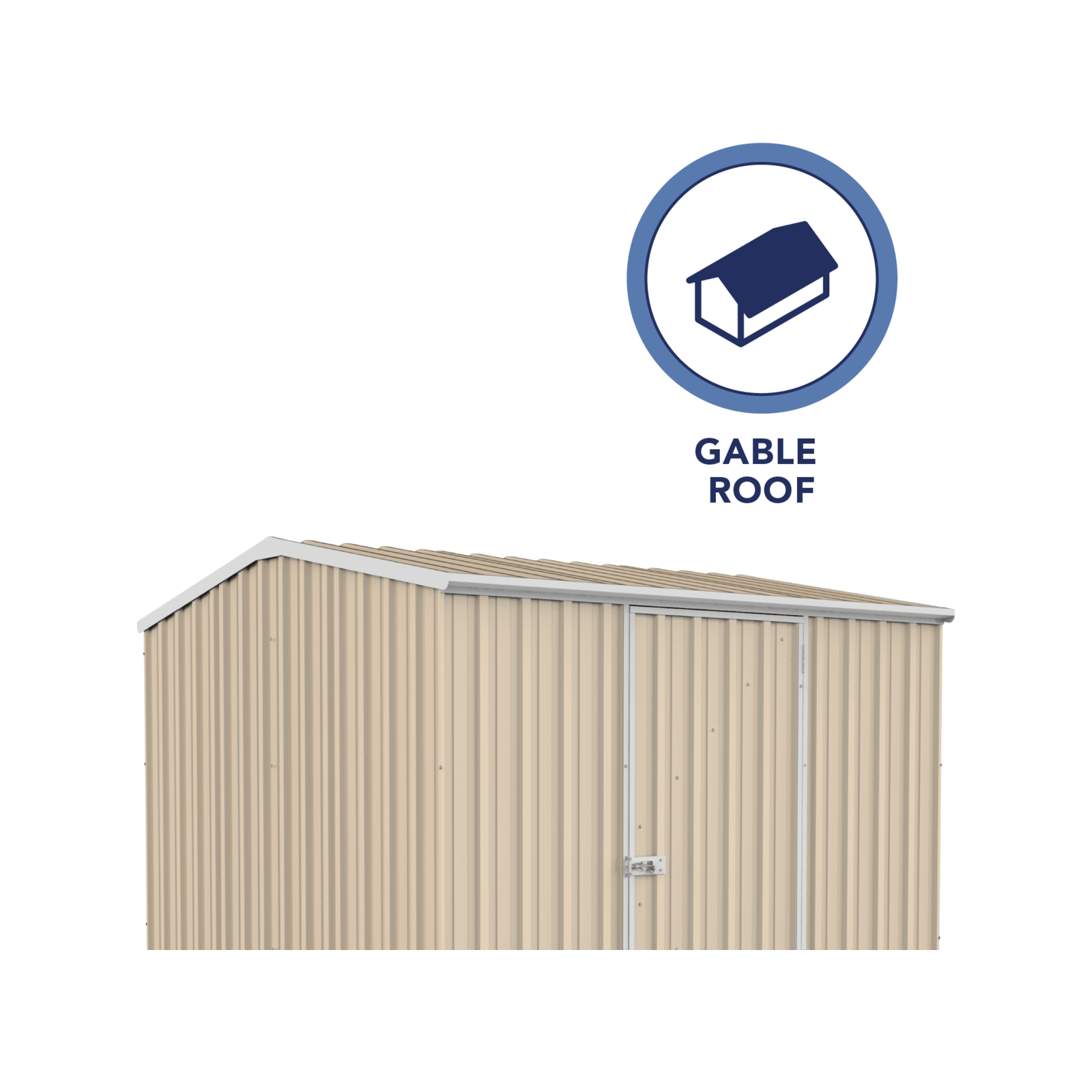 Absco Sheds 2.26 x 2.26 x 2.0m Classic Cream Premier Single Door Garden Shed