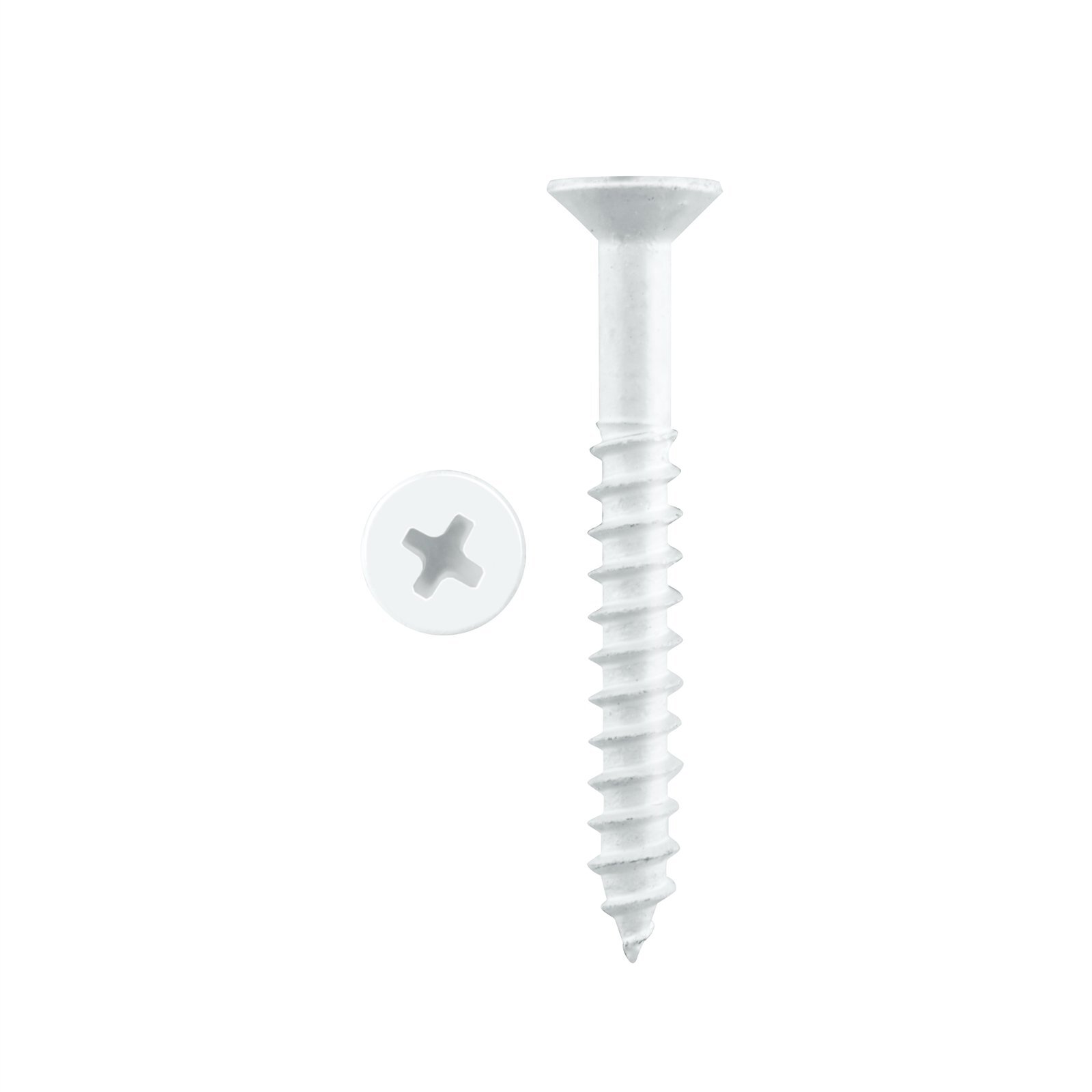 Pinnacle 5.0 x 40mm White Countersunk Timber Screw - 20 Pack