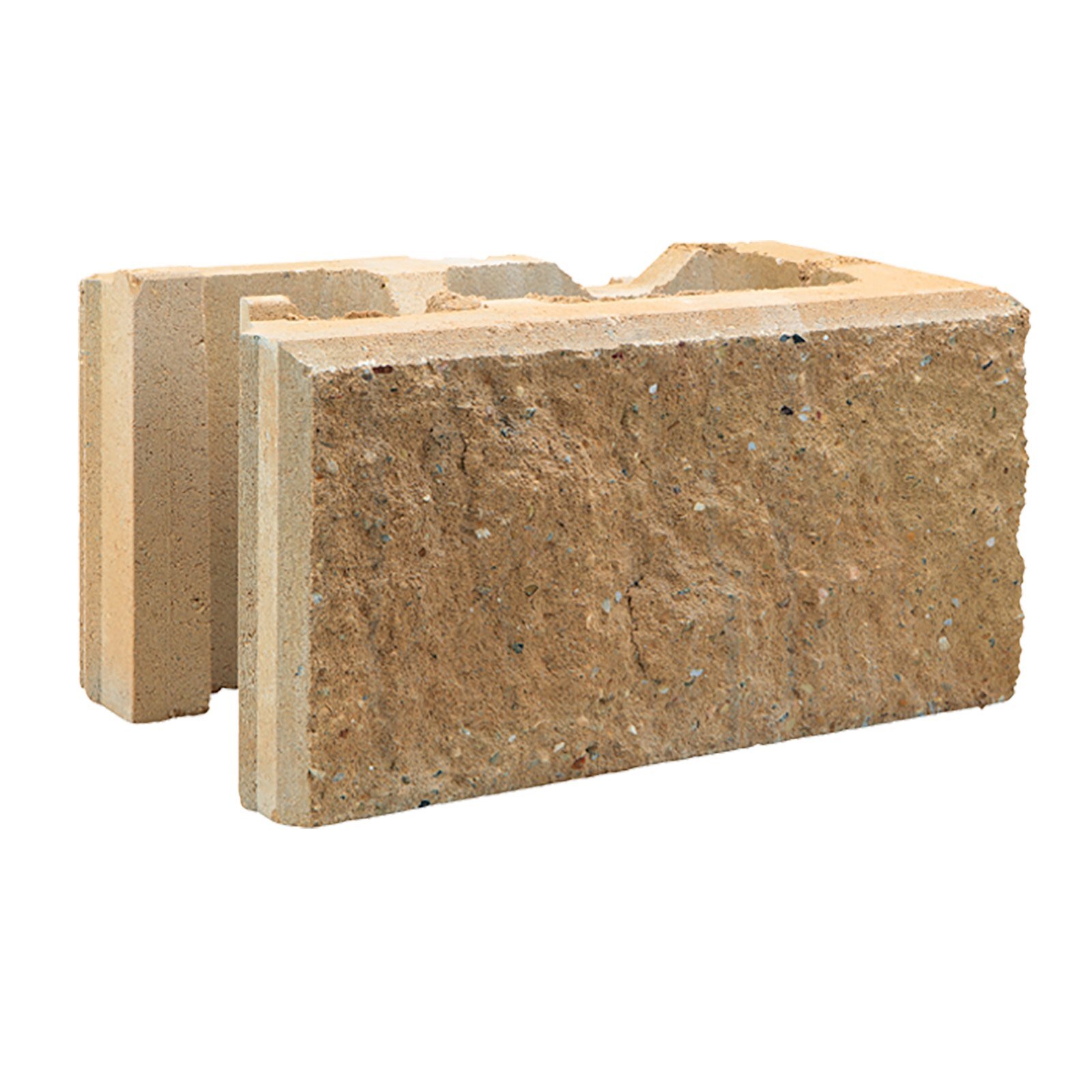 Adbri Masonry 390 x 200 x 215mm Sunstone Versawall Left Corner Block