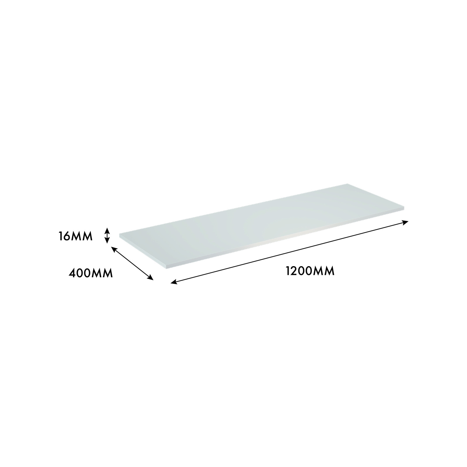 Flexi Storage Home Solutions 1200 x 16 x 400mm White Matte Shelf 4 Flexi Storage Home Solutions 1200 x 16 x 400mm White Matte Shelf
