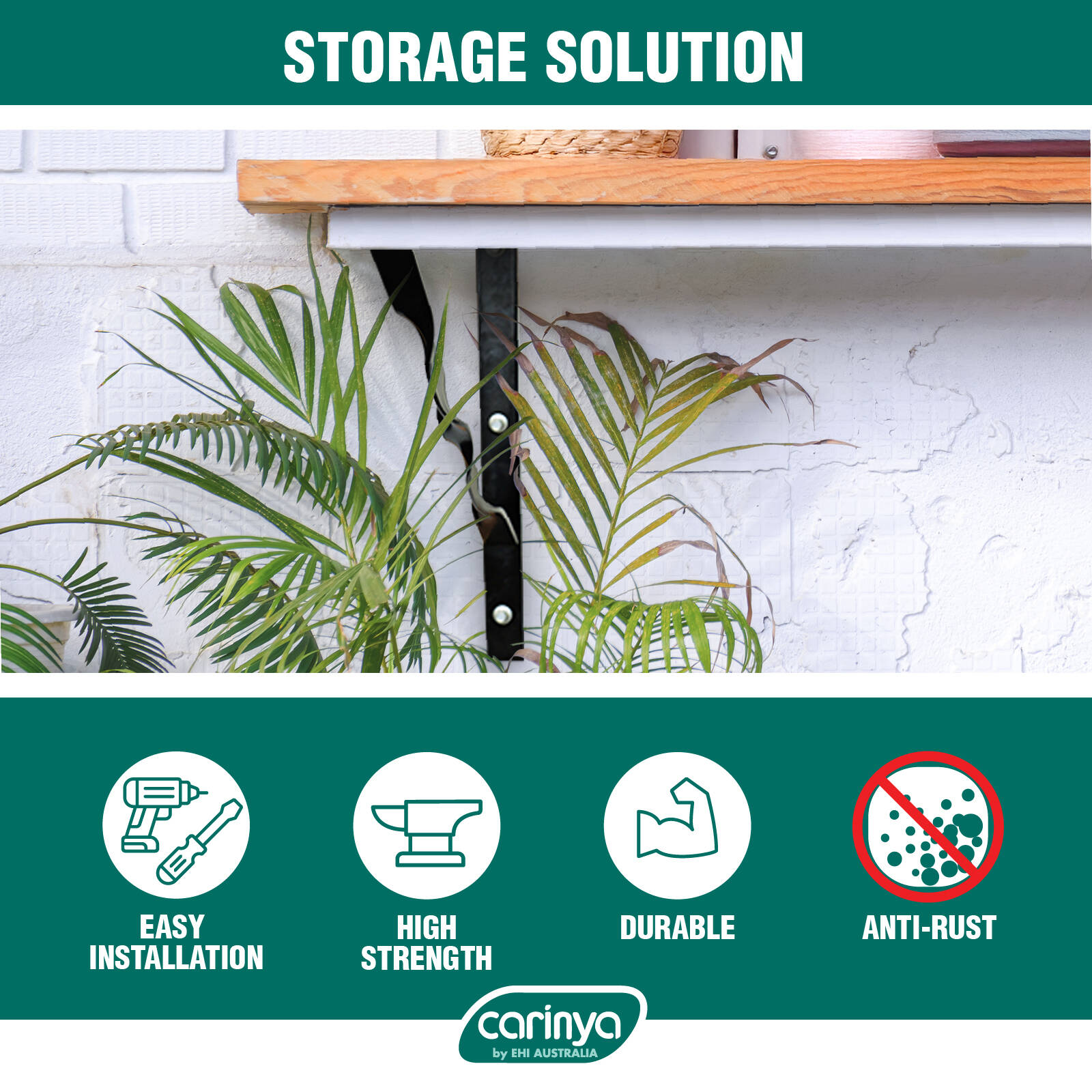 Carinya 300 x 300mm Galvanised Heavy Duty Twisted Stay Bracket 8 Carinya 300 x 300mm Galvanised Heavy Duty Twisted Stay Bracket