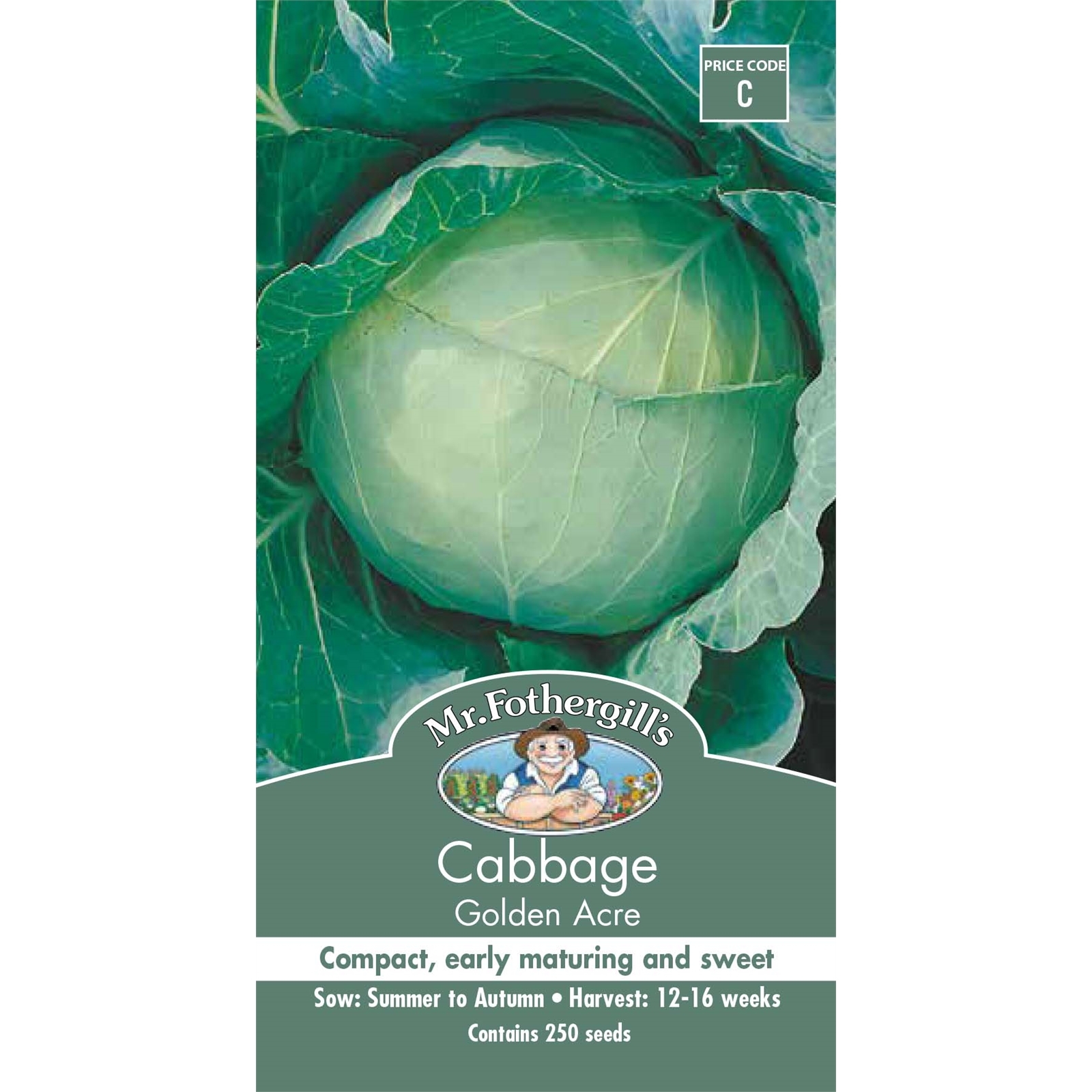 Mr Fothergill's Cabbage Golden Acre Seeds