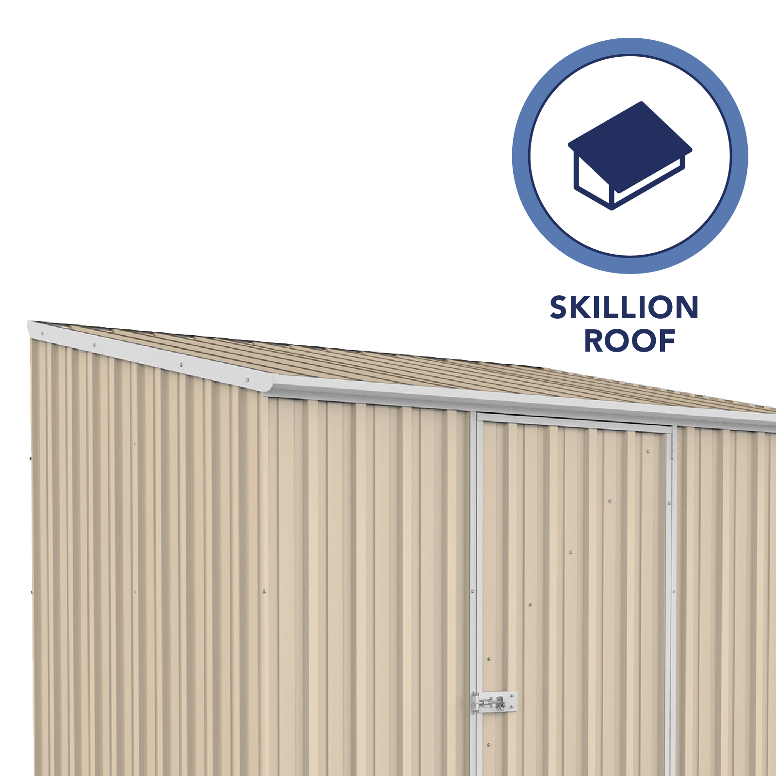 Absco Sheds 2.26 x 1.52 x 2.08m Space Saver Single Door Garden Shed - Classic Cream 7 Absco Sheds 2.26 x 1.52 x 2.08m Space Saver Single Door Garden Shed - Classic Cream