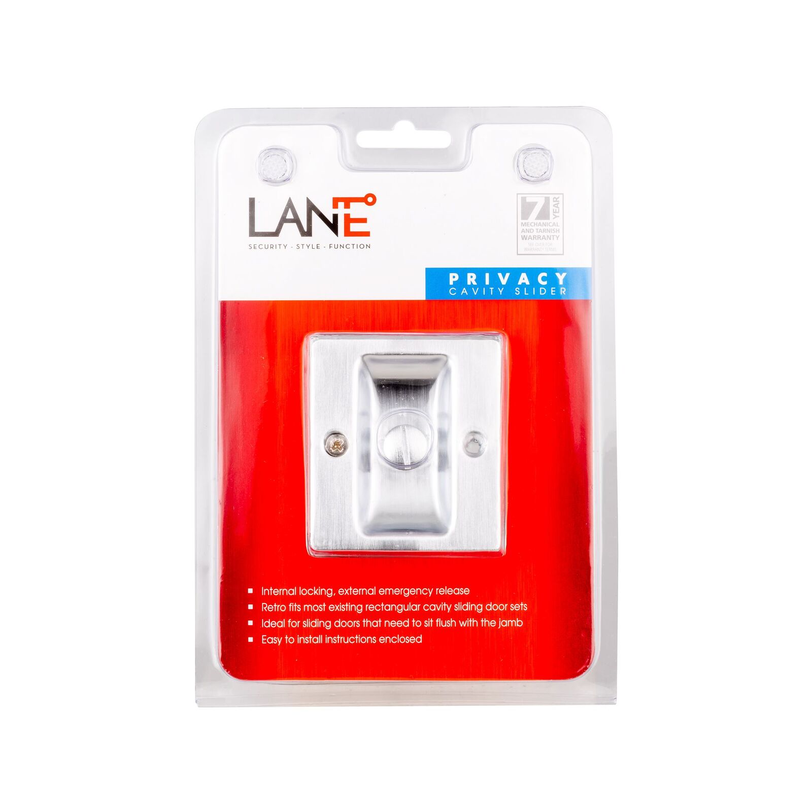 Lane Satin Chrome Privacy Cavity Lock