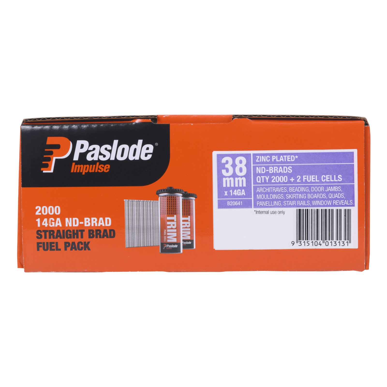 Paslode 14g x 38mm ND Brad With Fuel - 2000 Pack 3 Paslode 14g x 38mm ND Brad With Fuel - 2000 Pack
