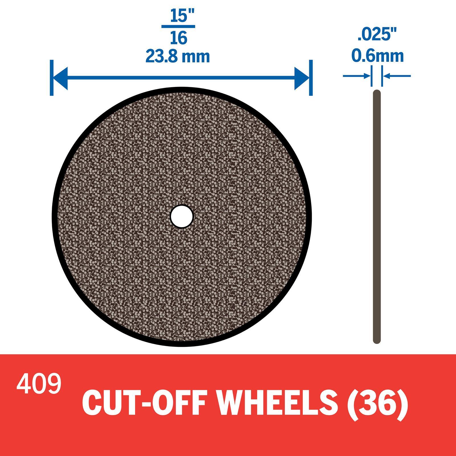 Dremel Cut Off Wheels 24mm (409) - 36 Pack 3 Dremel Cut Off Wheels 24mm (409) - 36 Pack