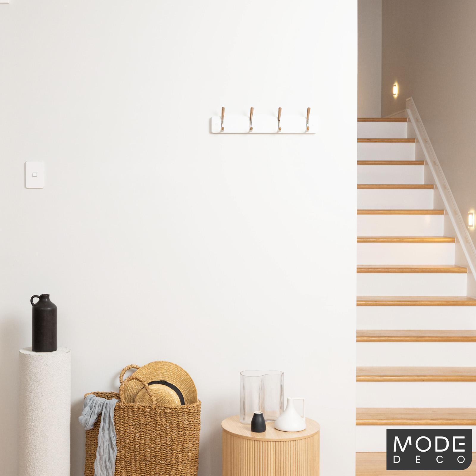 Mode Perma Products 4 Brushed Nickel Hooks White Board Hat And Coat Rack 3 Mode Perma Products 4 Brushed Nickel Hooks White Board Hat And Coat Rack