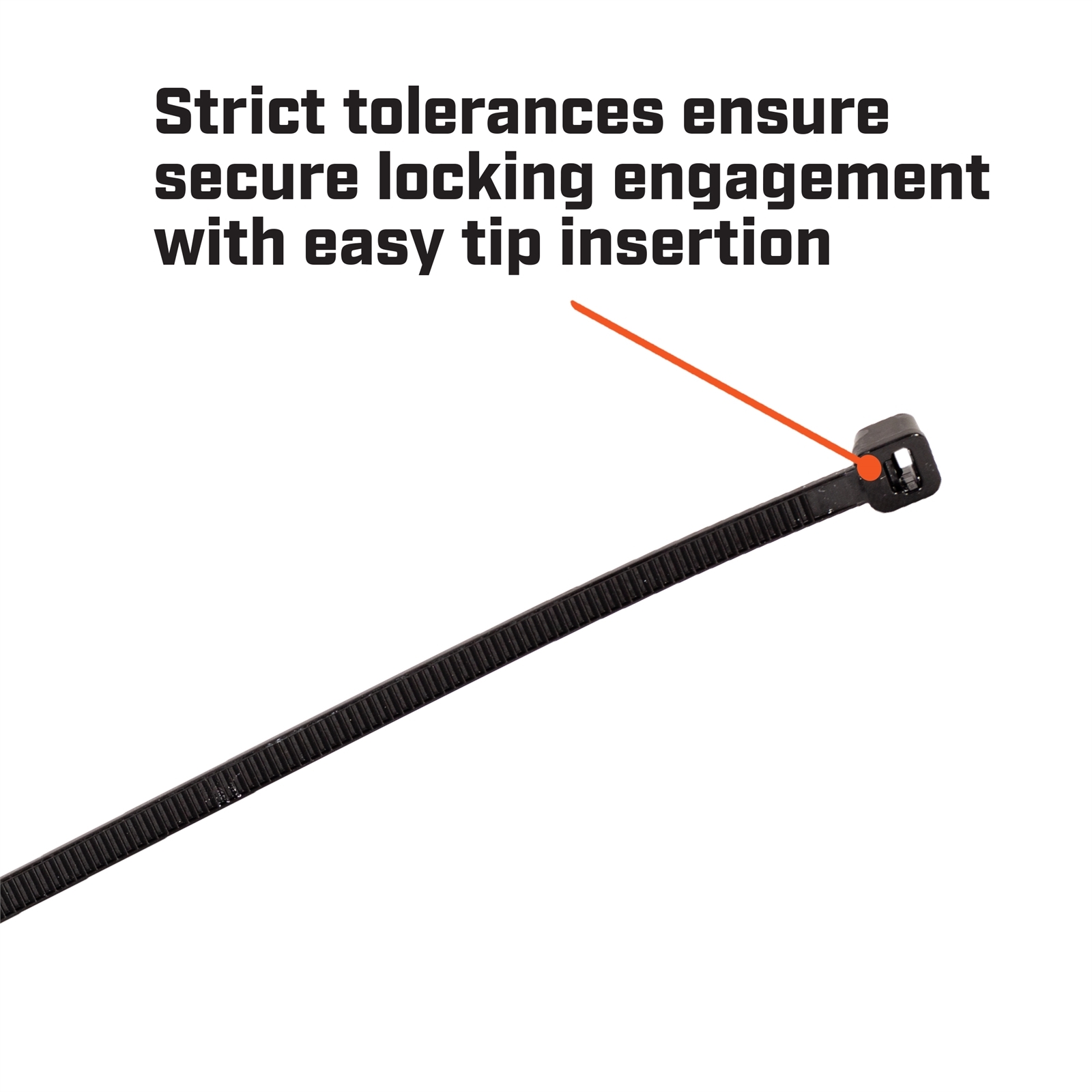 Crescent 370mm x 7.6mm Black Heavy Duty Cable Ties - 100 Pack 4 Crescent 370mm x 7.6mm Black Heavy Duty Cable Ties - 100 Pack