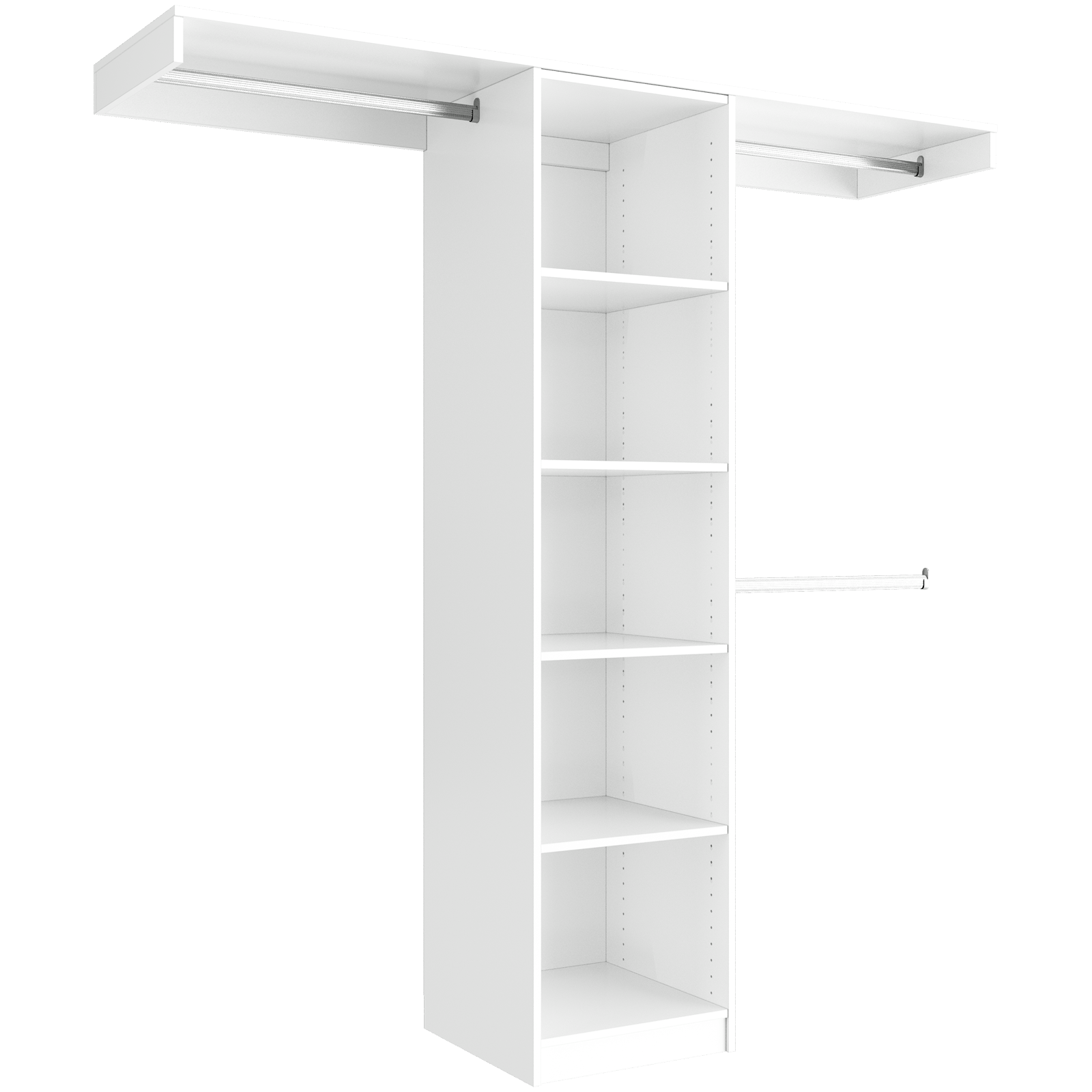 Lugna 1800 - 2100mm White Package 3 Built in Wardrobe Package