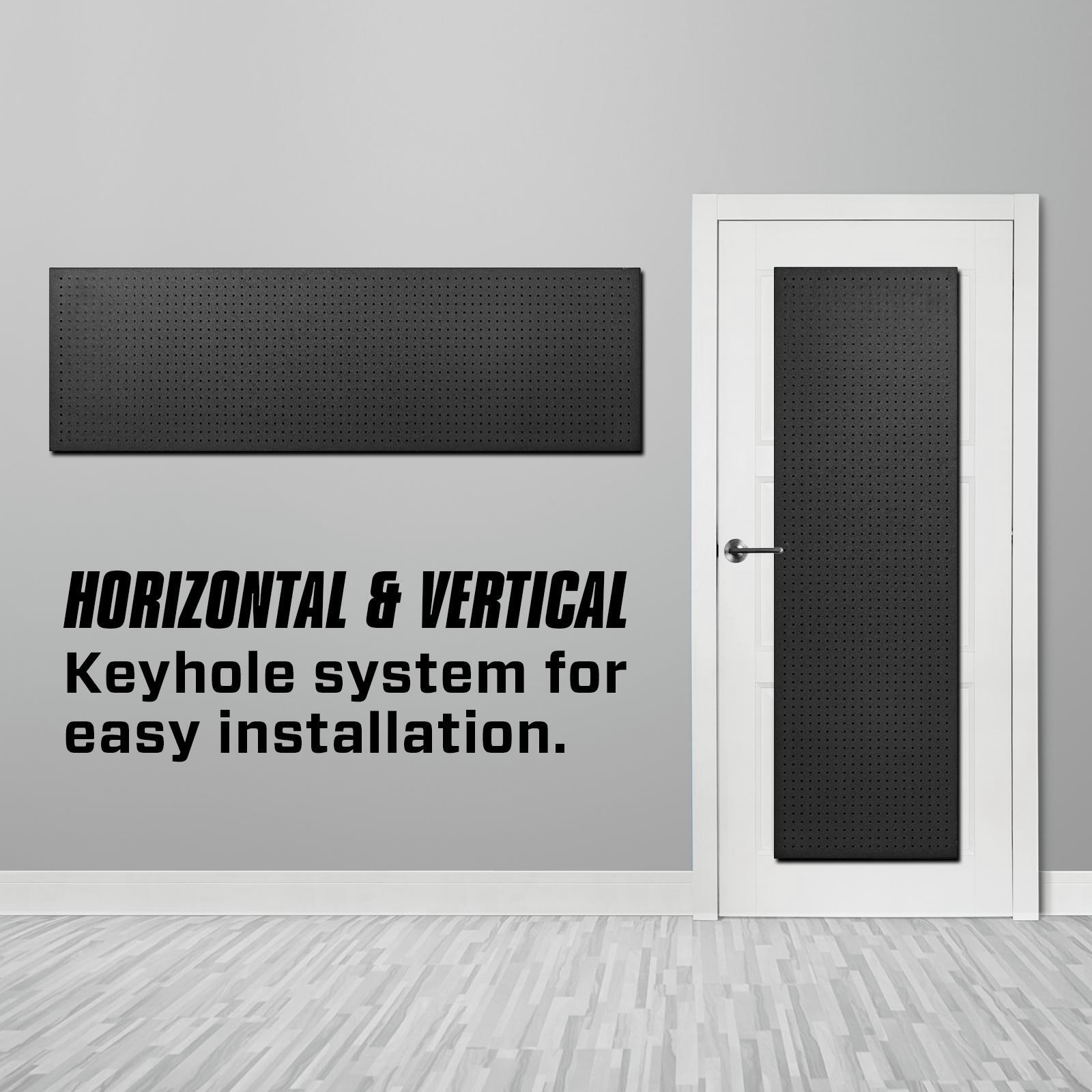 Pinnacle 2070 x 540mm Matte Black Metal Pegboard