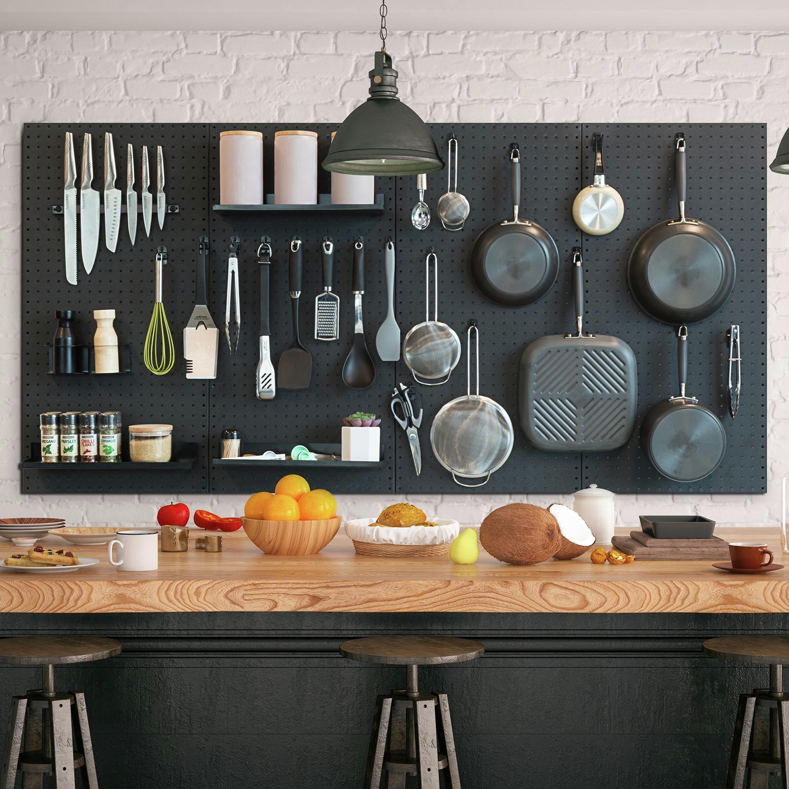 Pinnacle 2070 x 540mm Matte Black Metal Pegboard