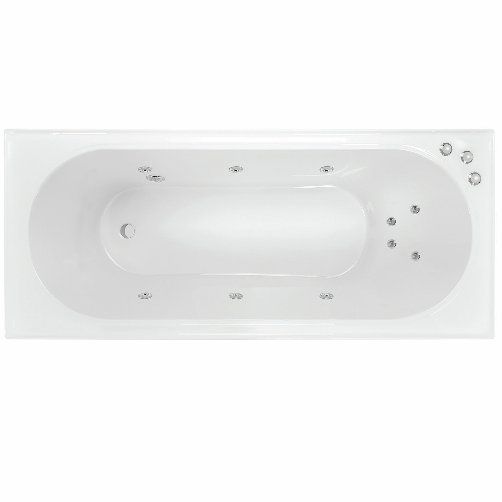 Decina 1665mm Turin 10 Jet Santai Spa Bath