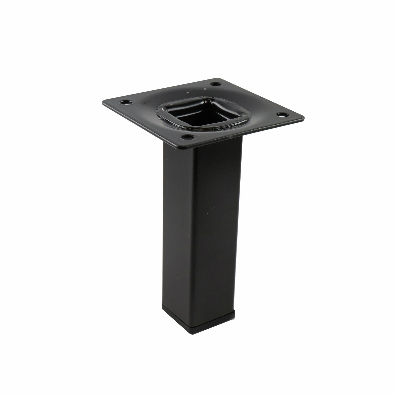 Adoored 25 x 25 x 150mm Black Square Tube Furniture Leg