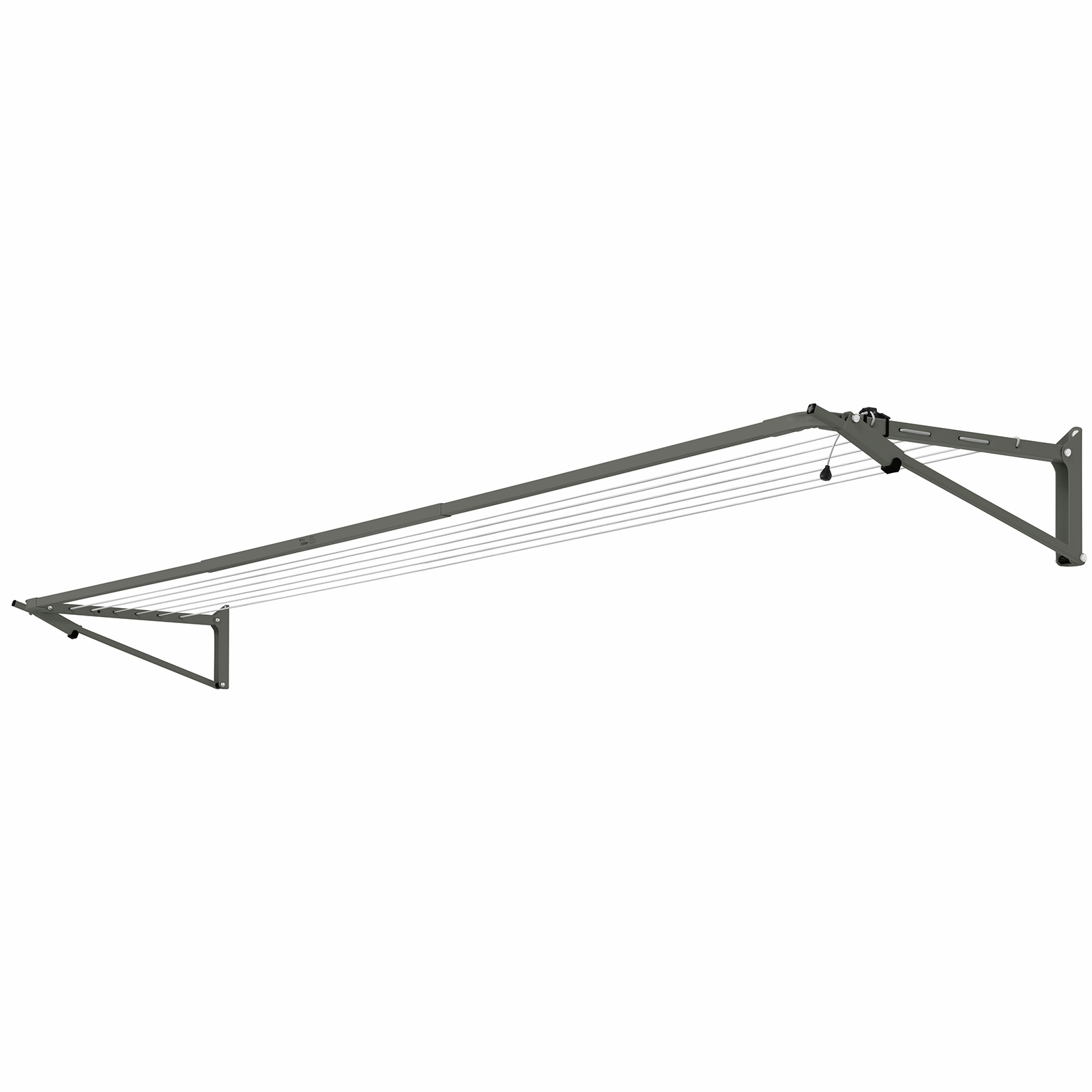 Austral 19.6m Woodland Grey Slenderline20 Single Fold Down Clothesline