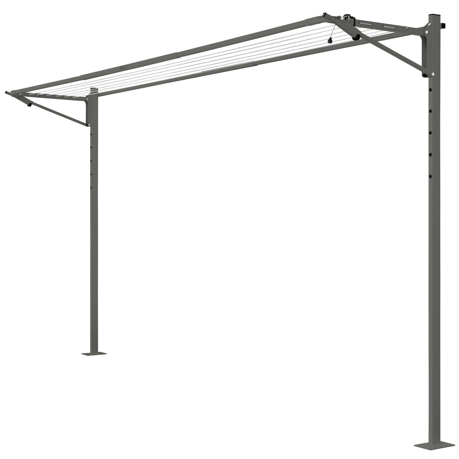 Austral 19.6m Woodland Grey Slenderline20 Single Fold Down Clothesline