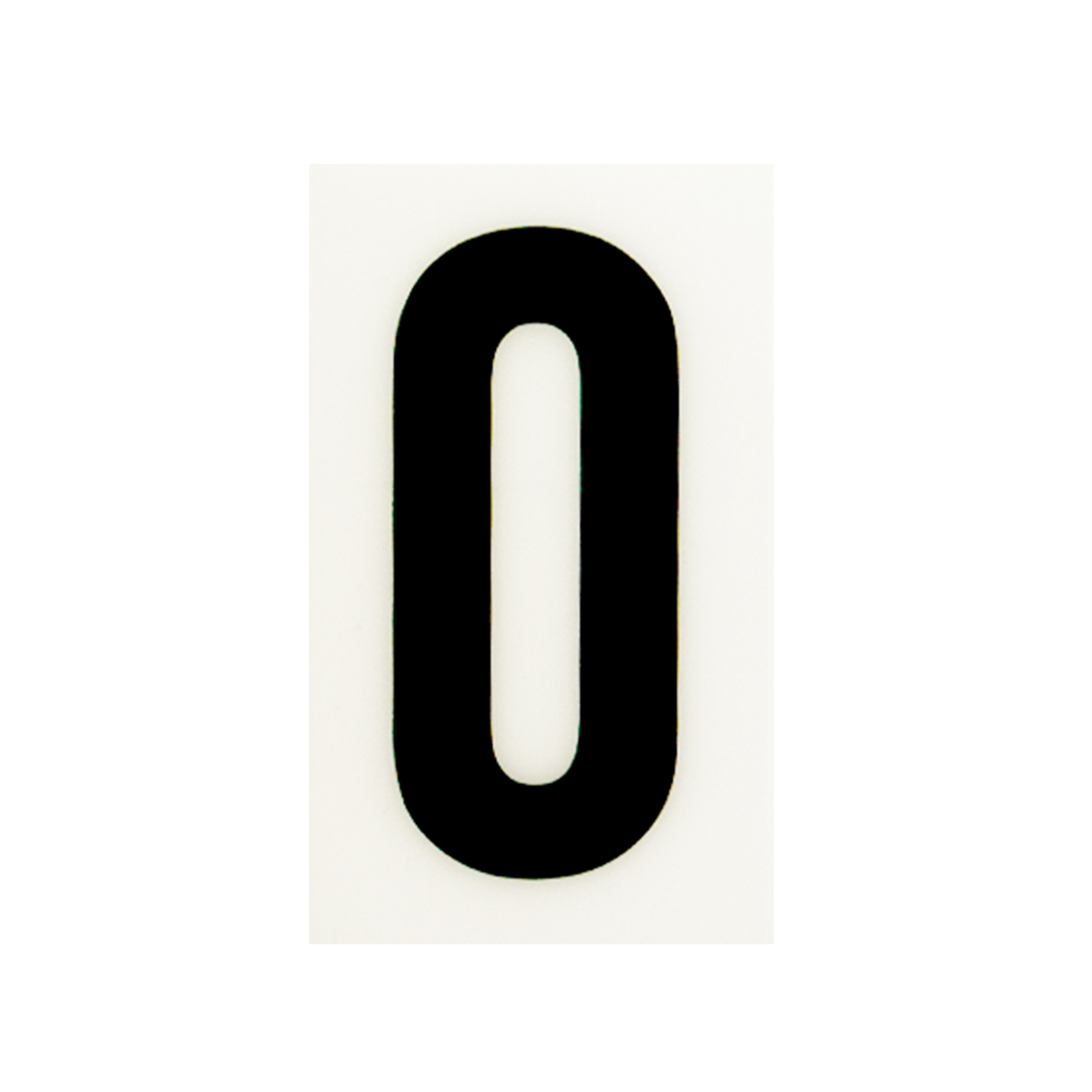Sandleford 60mm White Self Adhesive House Number 0 - 0