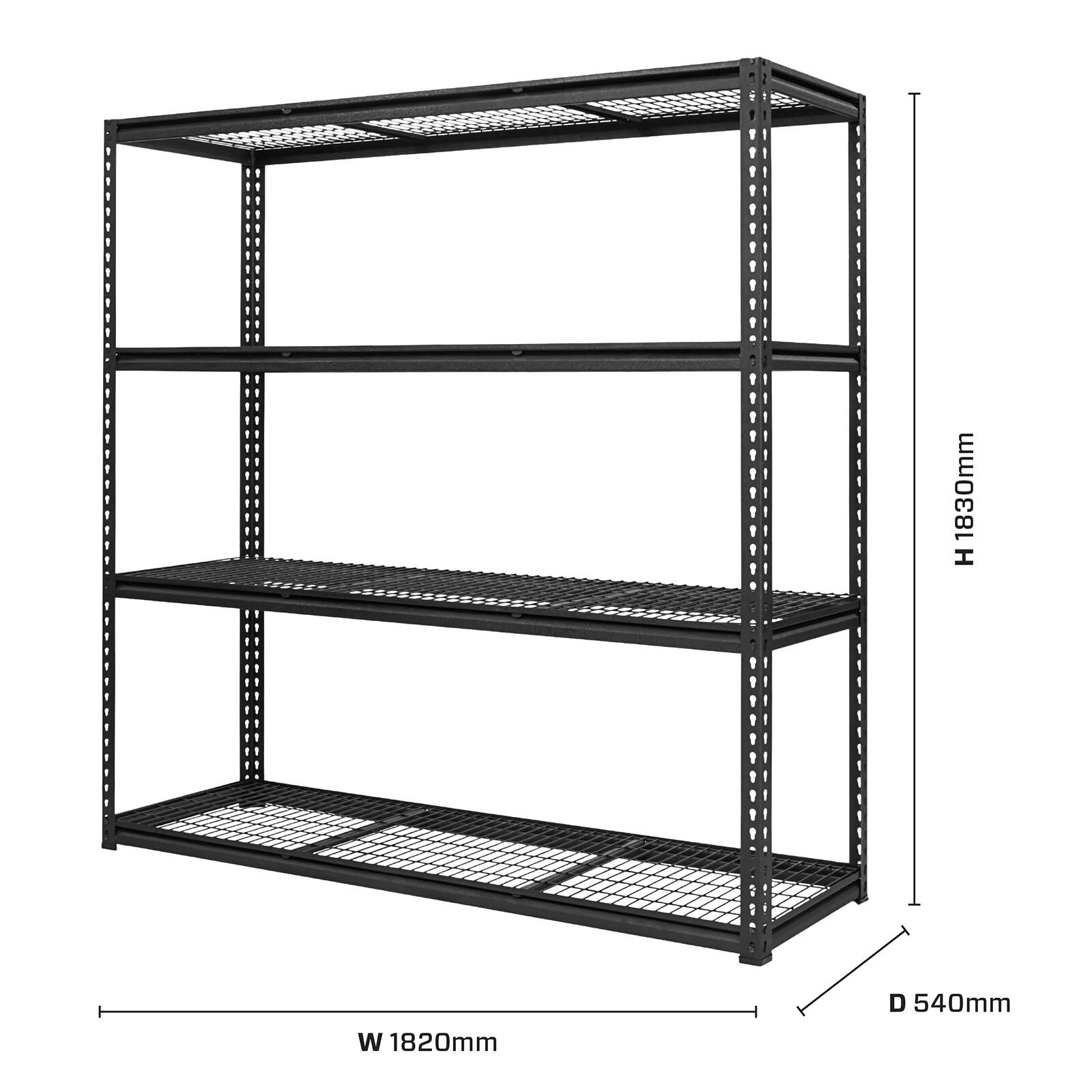 Pinnacle 1830 x 1820 x 540mm 4 Tier Heavy Duty Shelving Unit