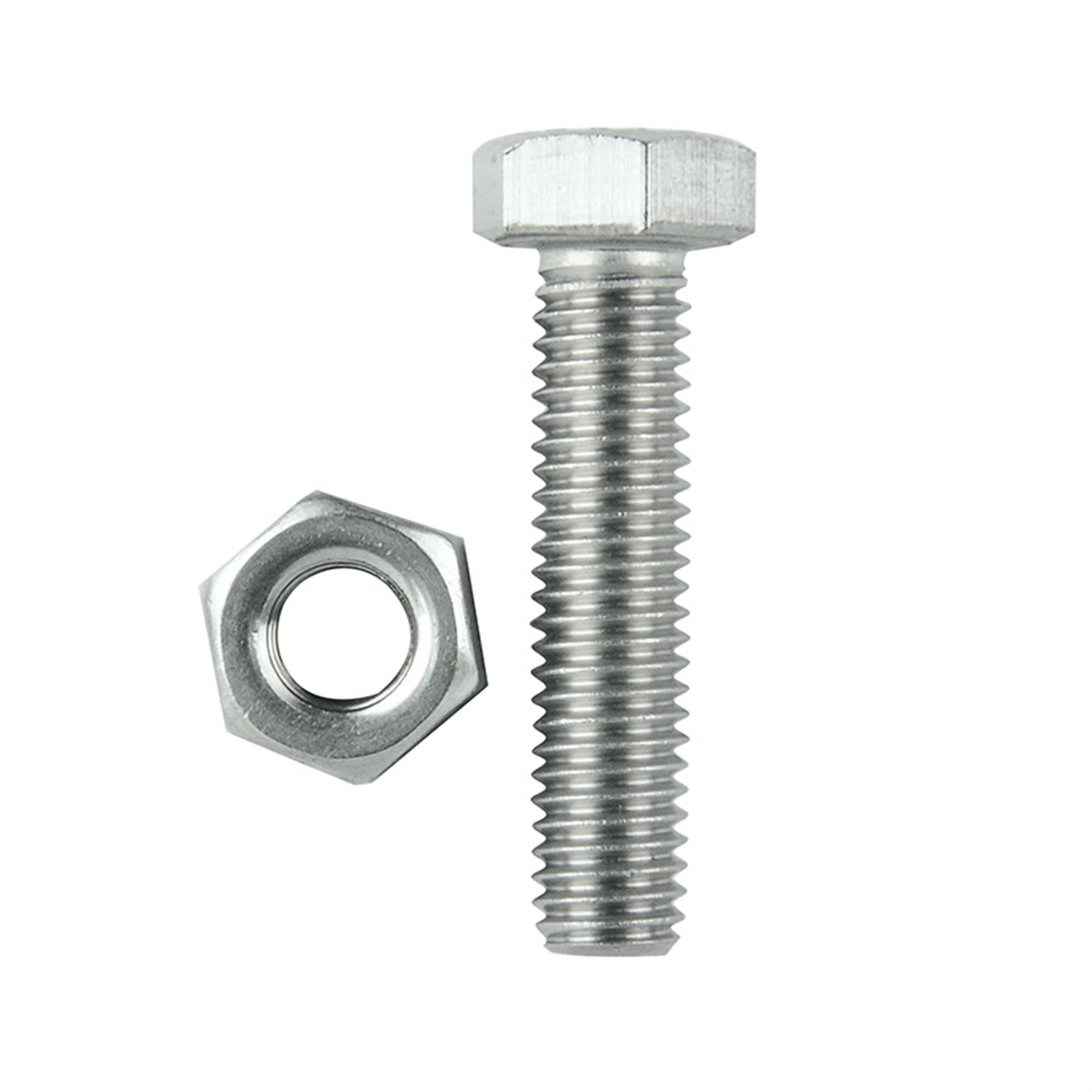 Pinnacle M10 x 75mm Stainless Steel Hex Bolt And Nut - 2 Pack